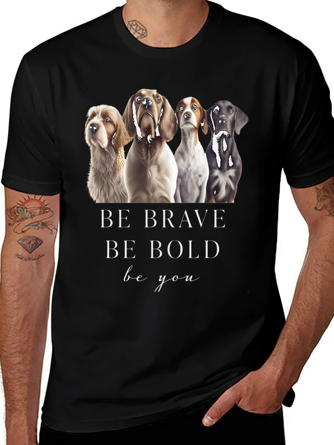 Variant 9 of Be Brave Dog Graphic Tee
