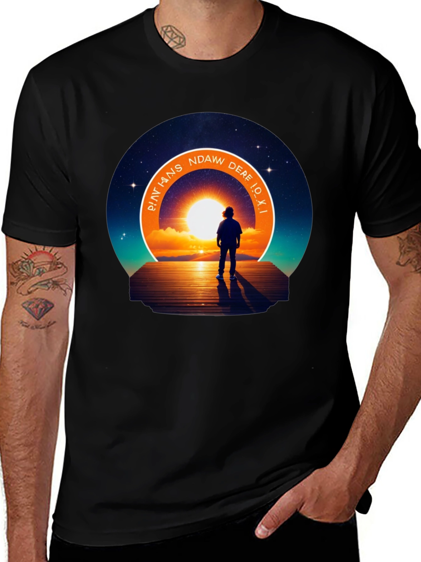 Variant 24 of Sunset Silhouette Graphic Tee