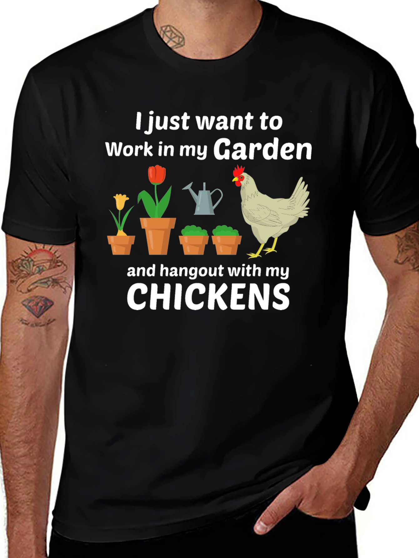 Gardening & Chicken Lover T-Shirt