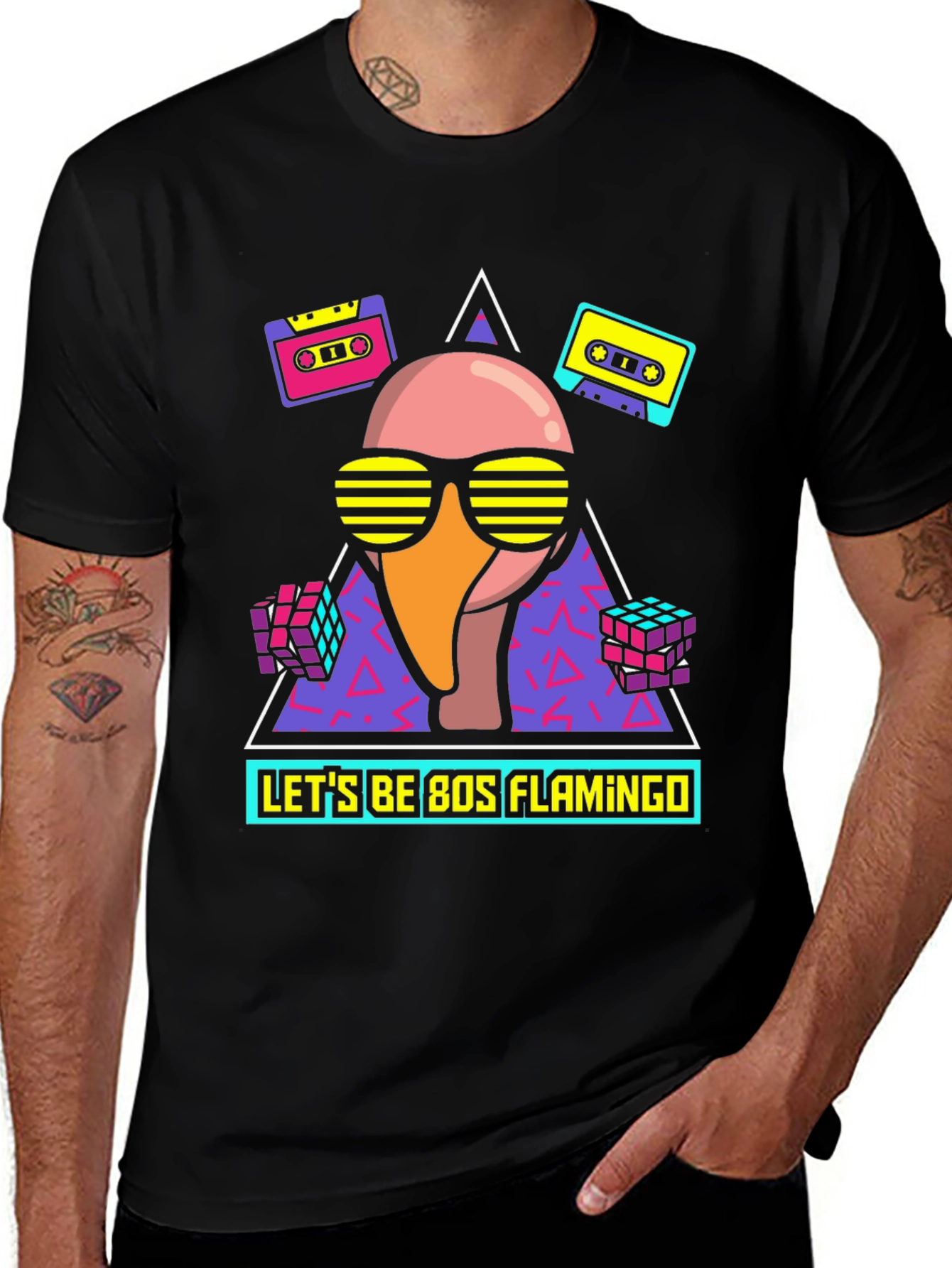 Variant 19 of 80s Flamingo Graphic Tee