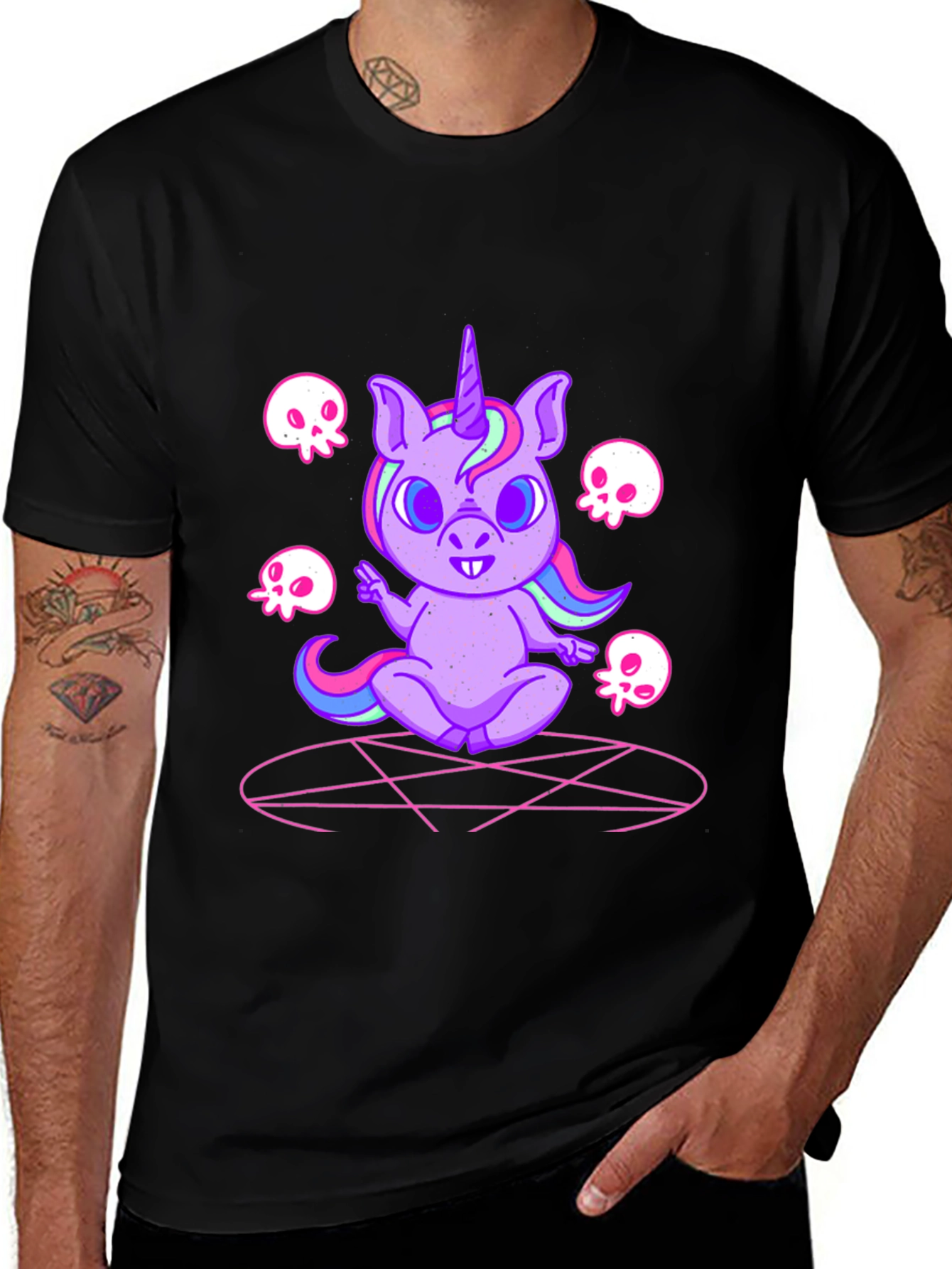 Variant 15 of Unicorn Skull Graphic T-Shirt