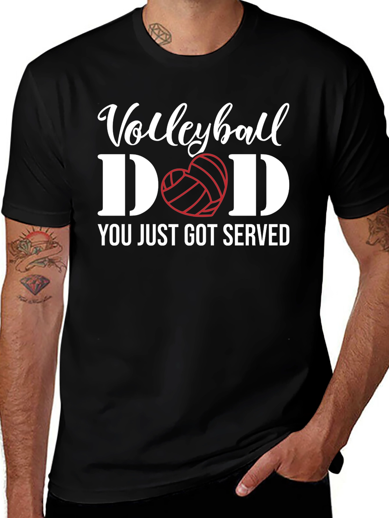 Variant 24 of Volleyball Dad T-Shirt - You Just Got Served!