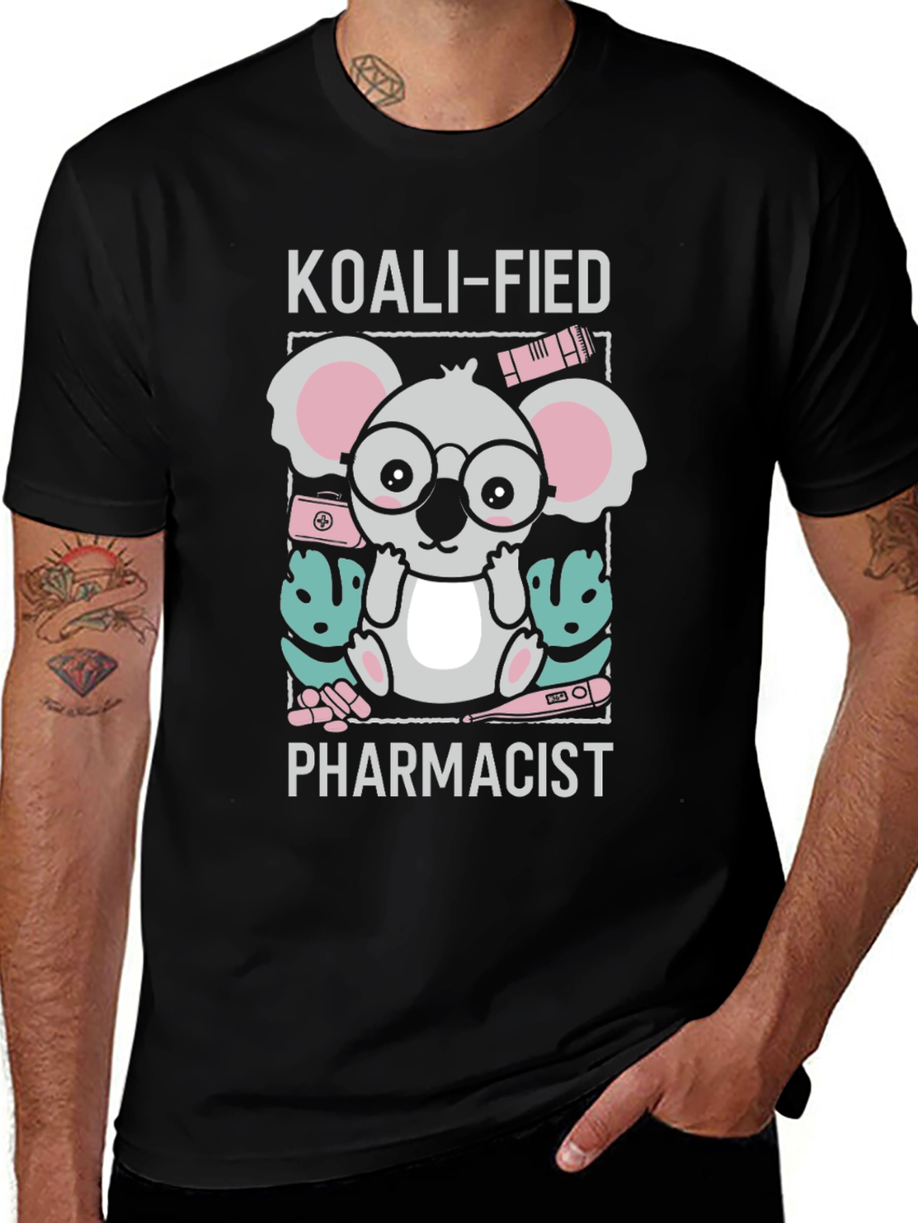 Variant 9 of Koali-fied Pharmacist T-Shirt - Cute Koala Design