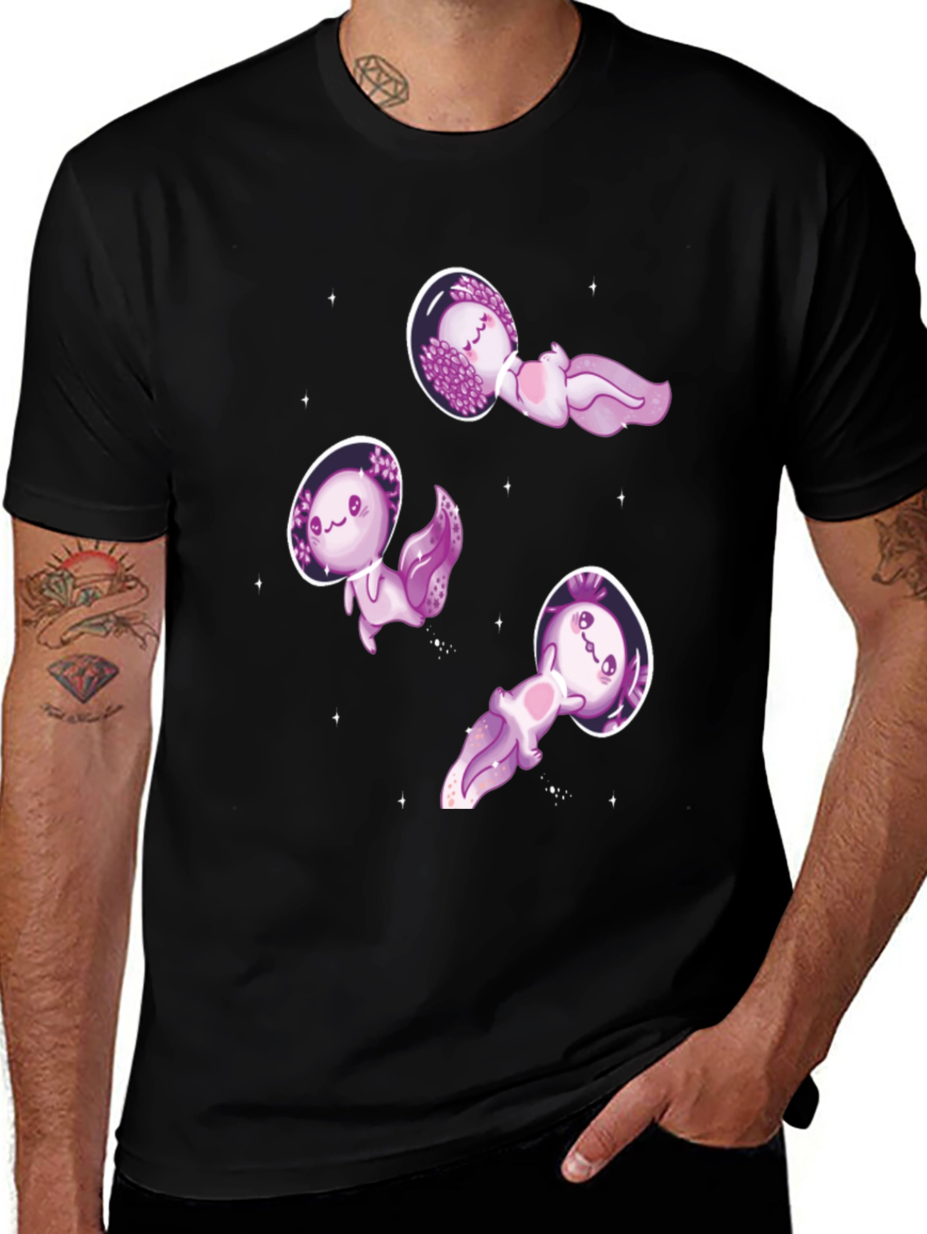 Variant 17 of Axolotl Astronauts Graphic T-Shirt