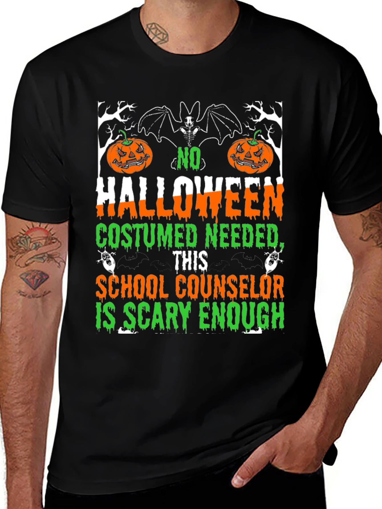 Variant 8 of Halloween School Counselor T-Shirt - Scary Enough