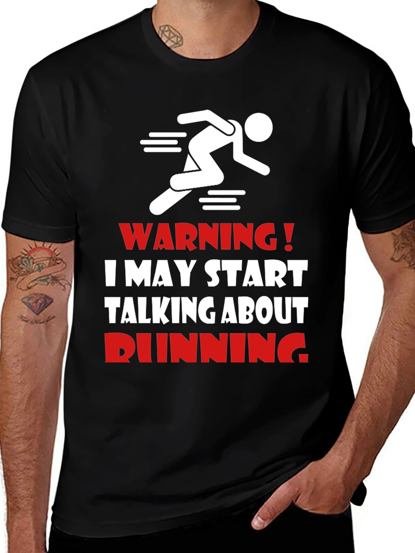 Variant 17 of Funny Running T-Shirt - Warning Runner