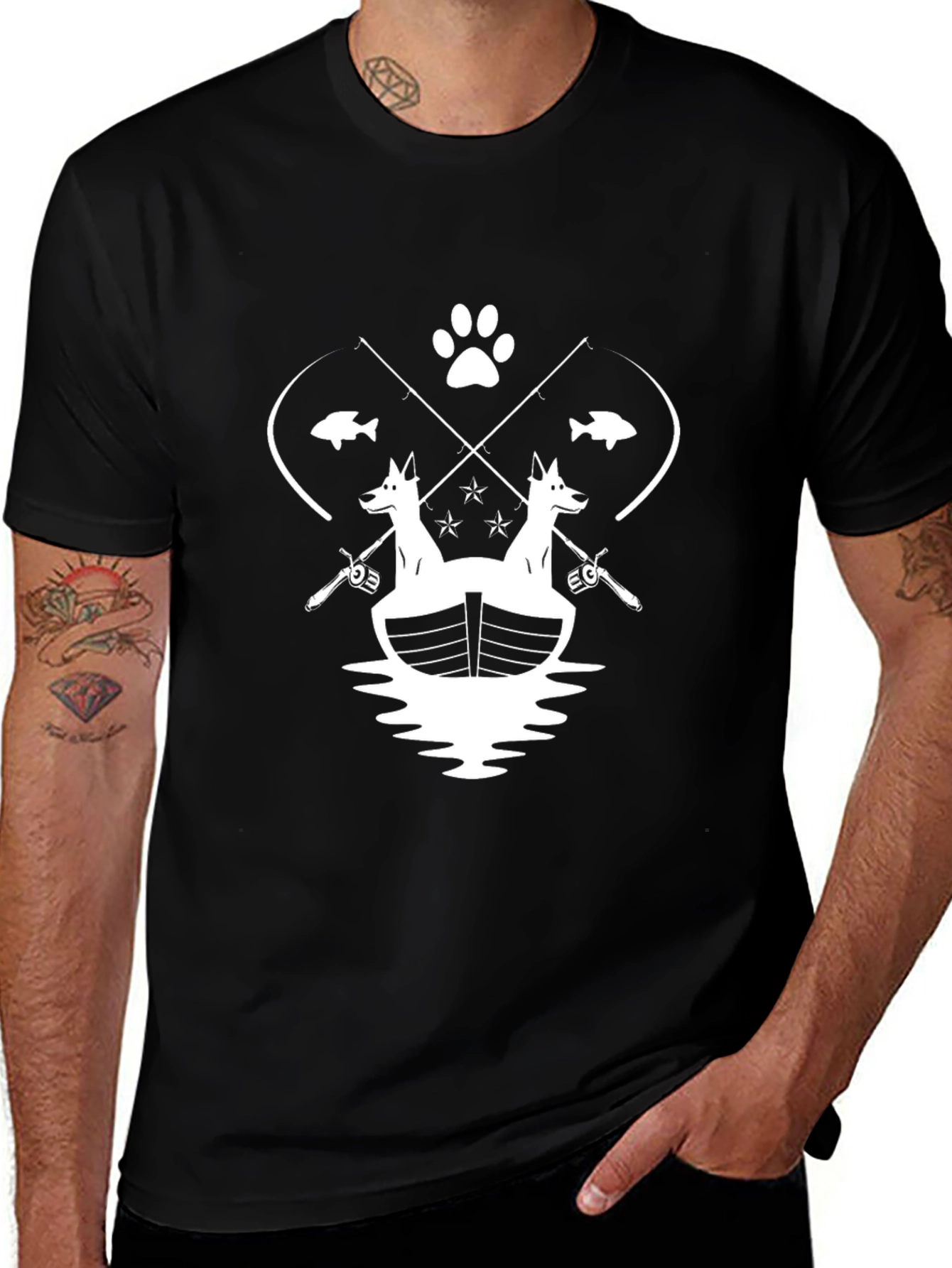 Variant 27 of Dog Fishing T-Shirt, Pet Lover Tee