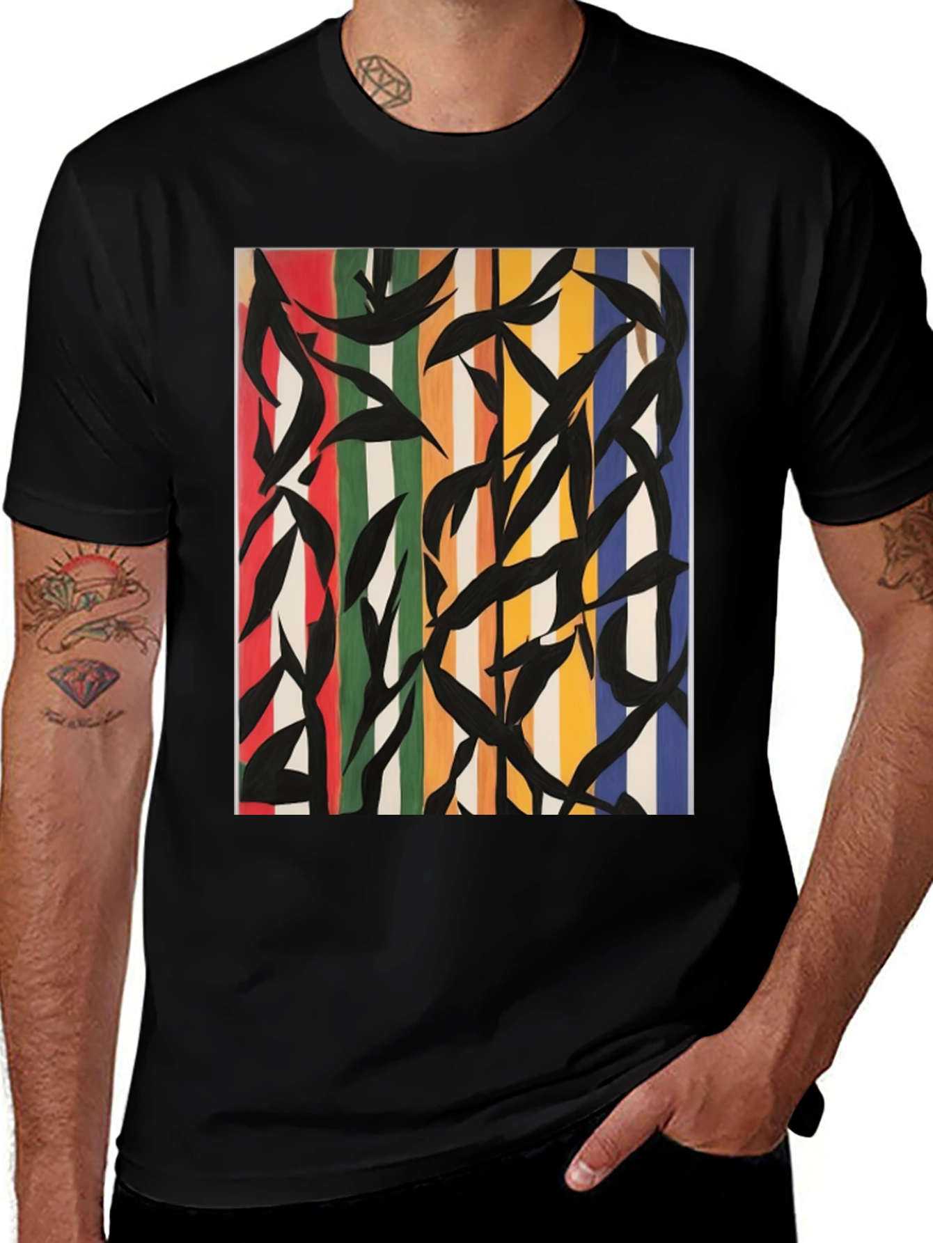 Variant 13 of Abstract Art Graphic Tee - Modern Style