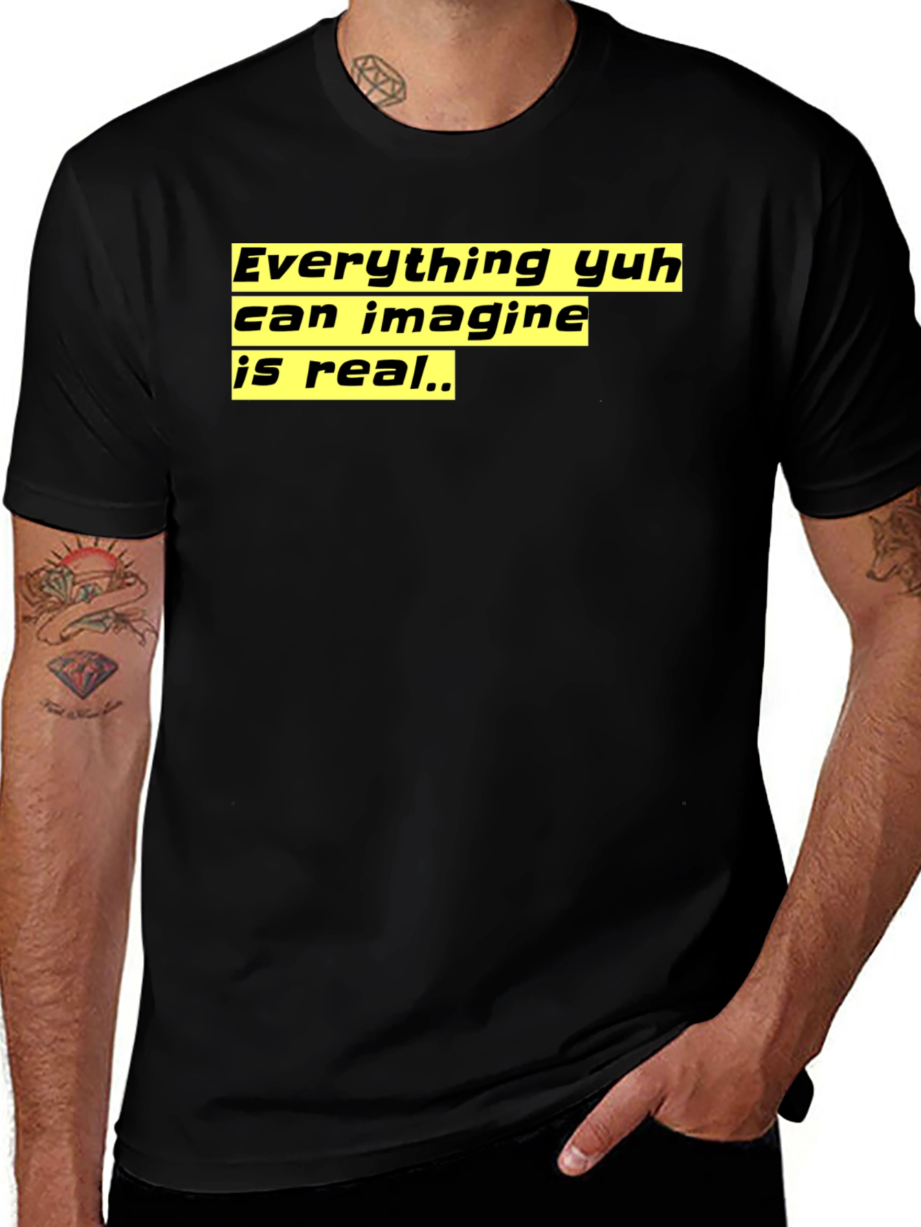 Variant 13 of Everything Yuh Can Imagine T-Shirt - Black