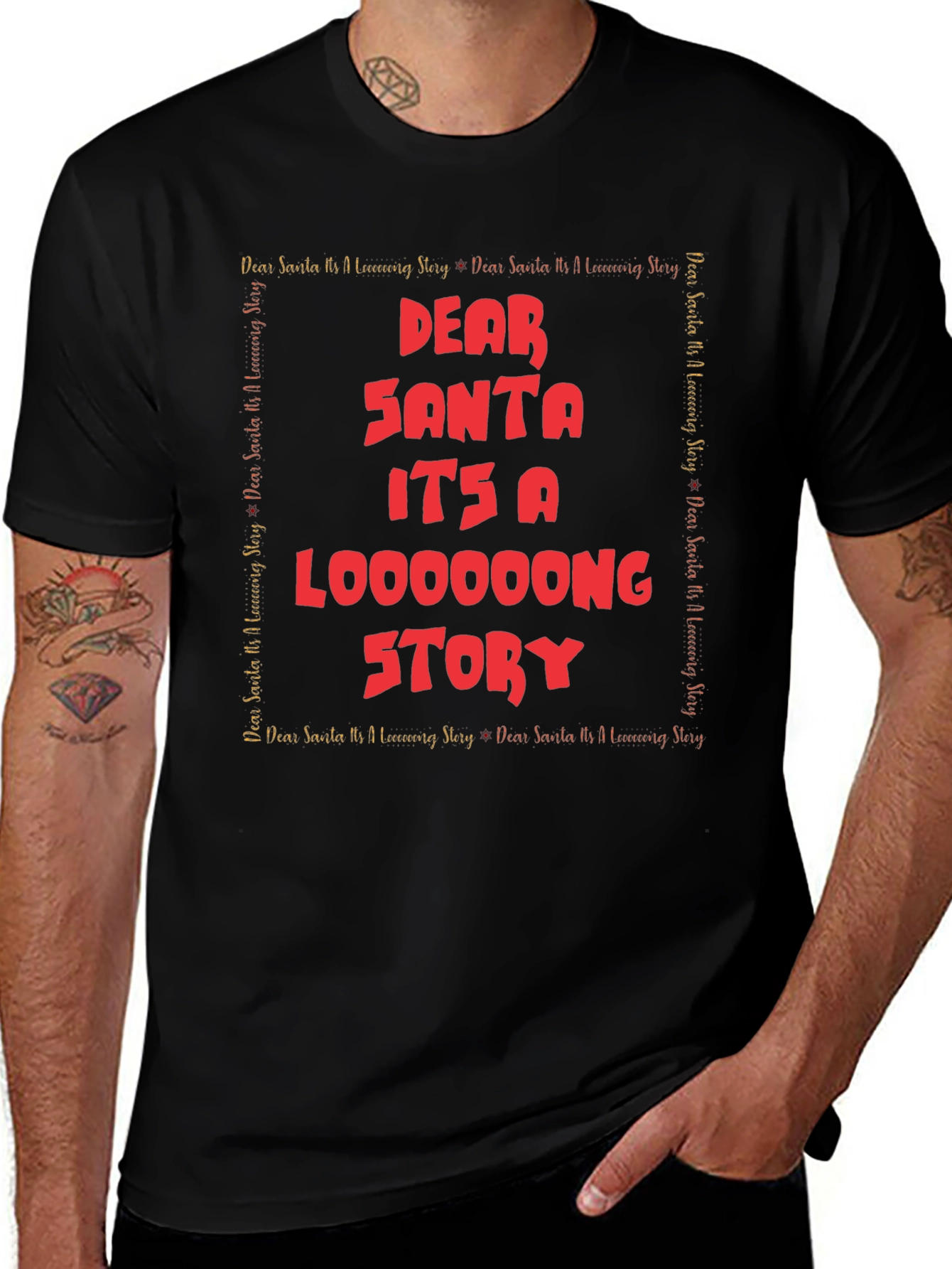 Dear Santa Funny Long Story T-Shirt