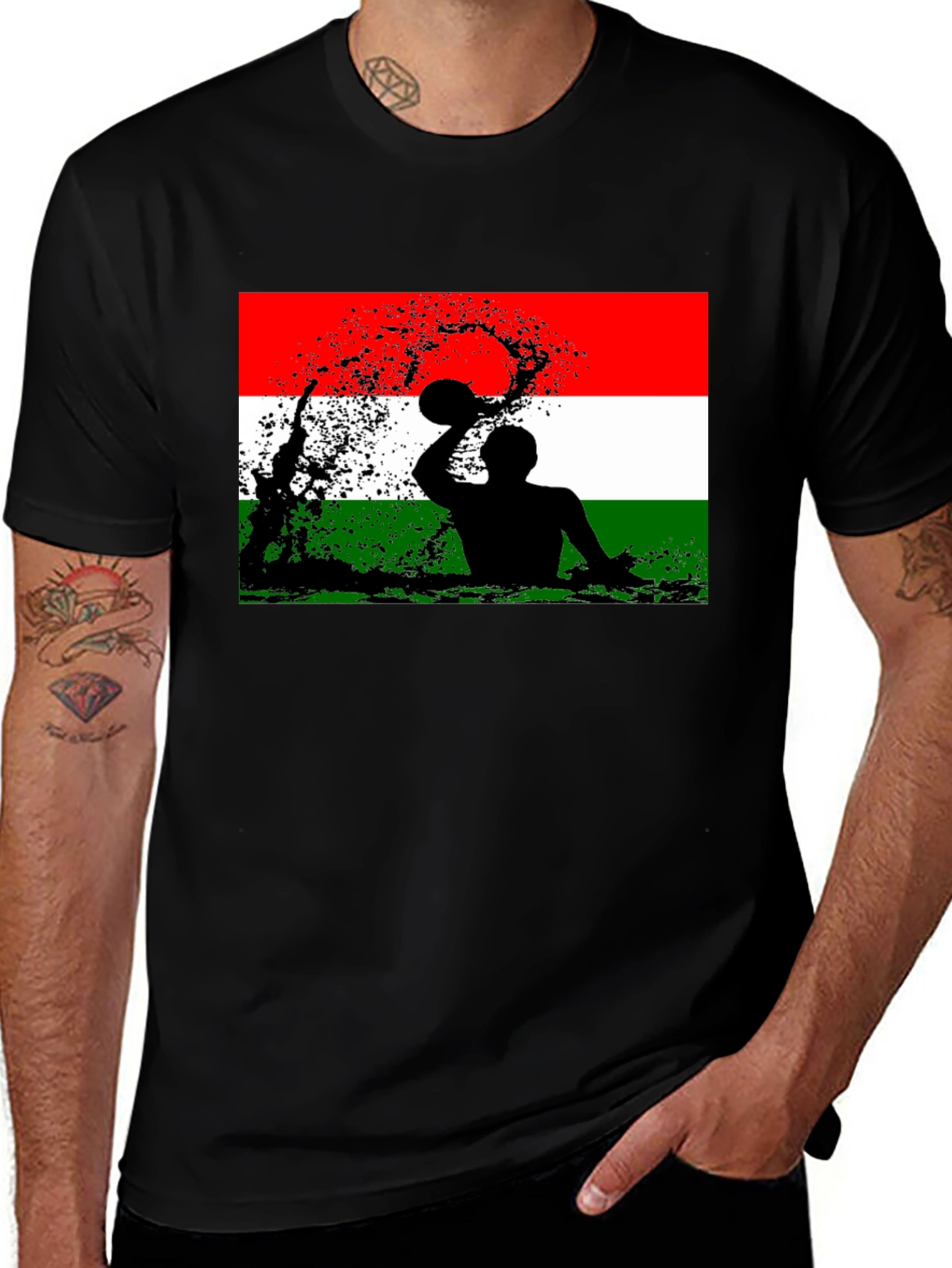 Variant 11 of Hungary Water Polo T-Shirt - Black
