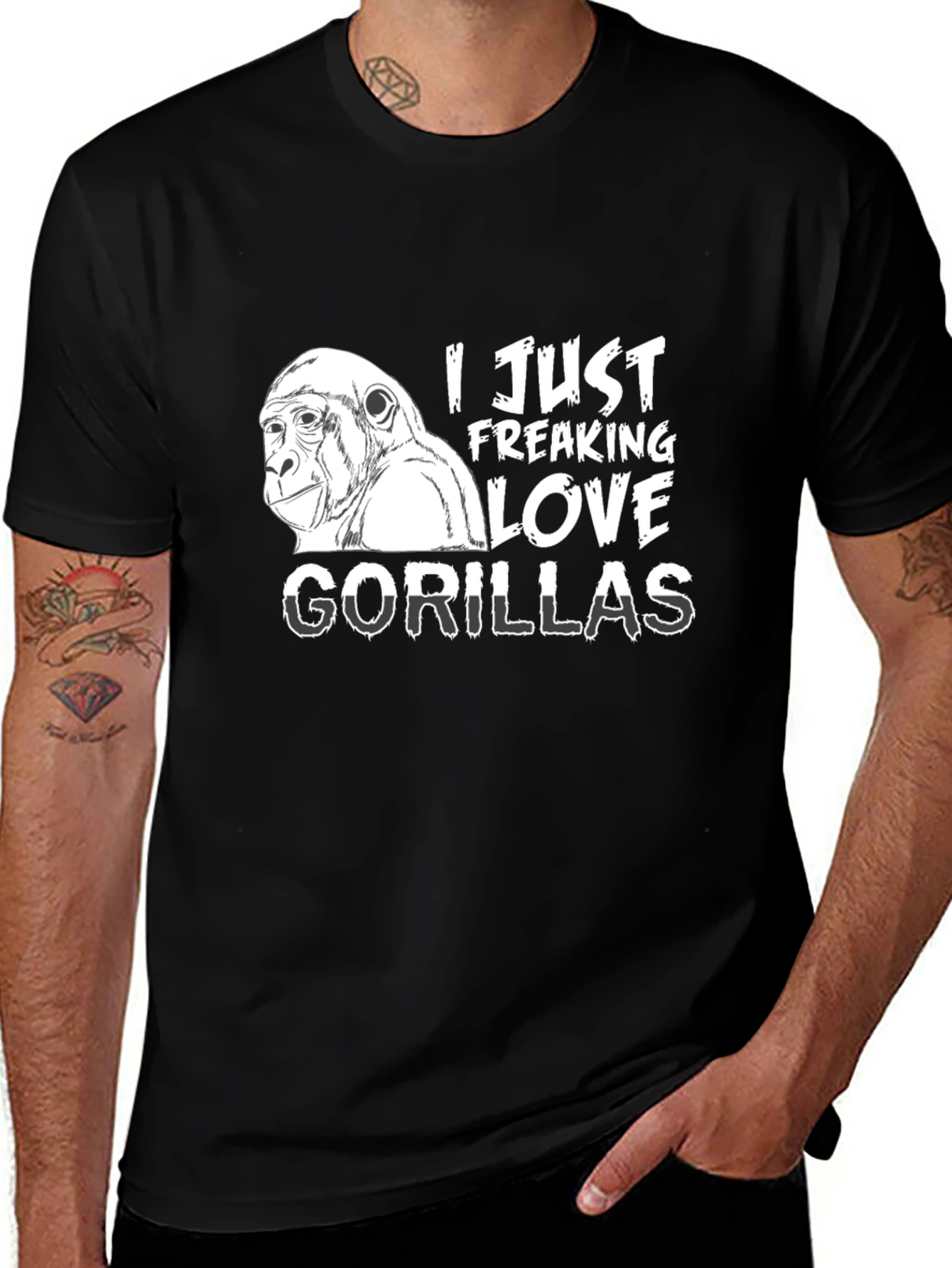 Variant 10 of I Love Gorillas T-Shirt