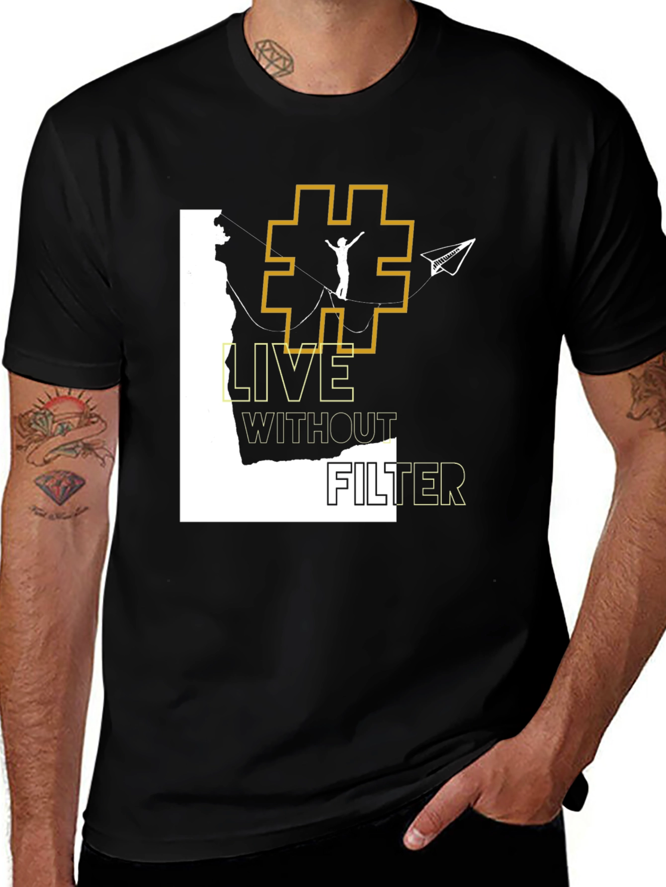 Variant 24 of Live Without Filter Graphic T-Shirt