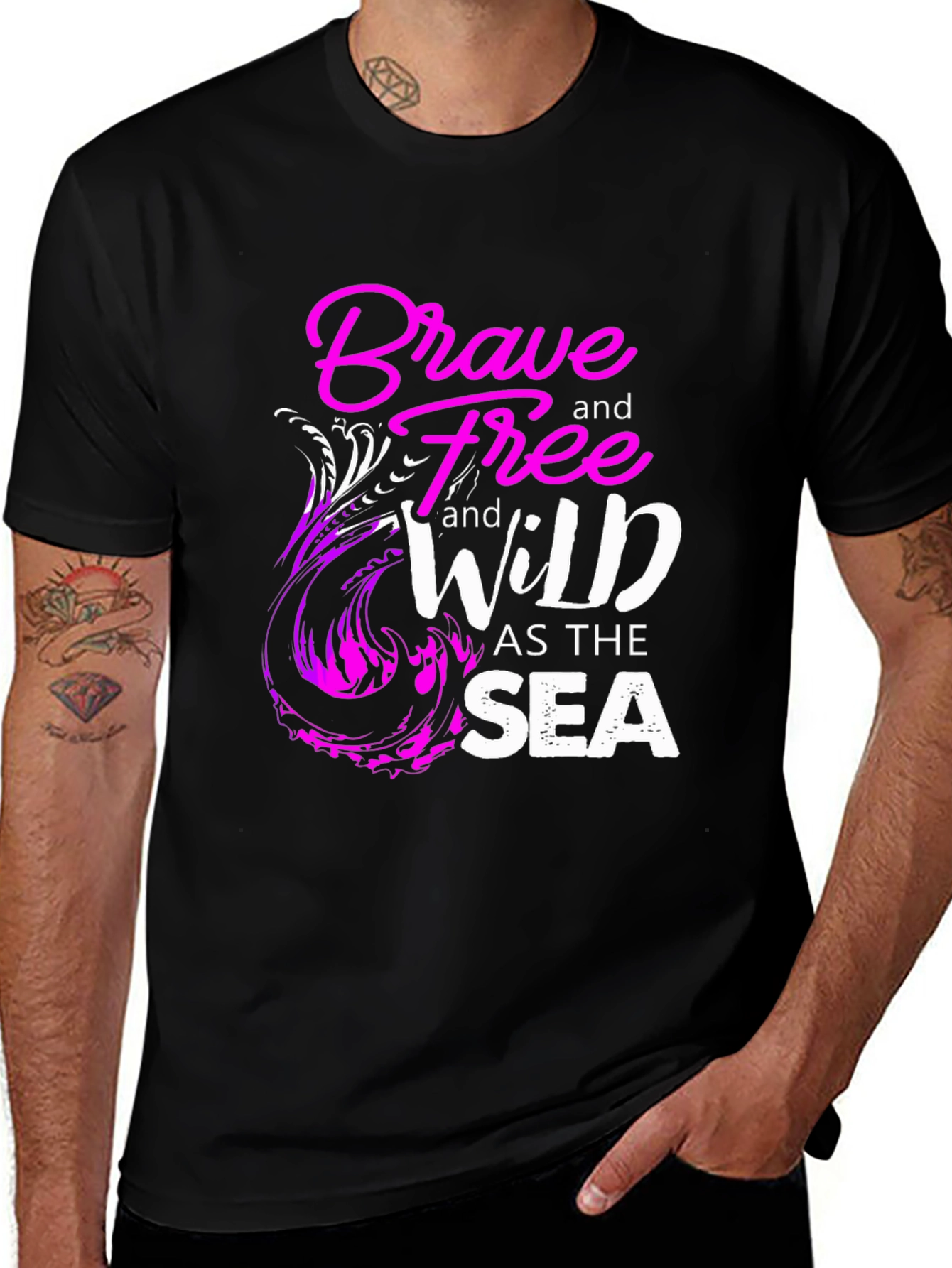 Variant 18 of Brave Free Wild Sea Graphic T-Shirt