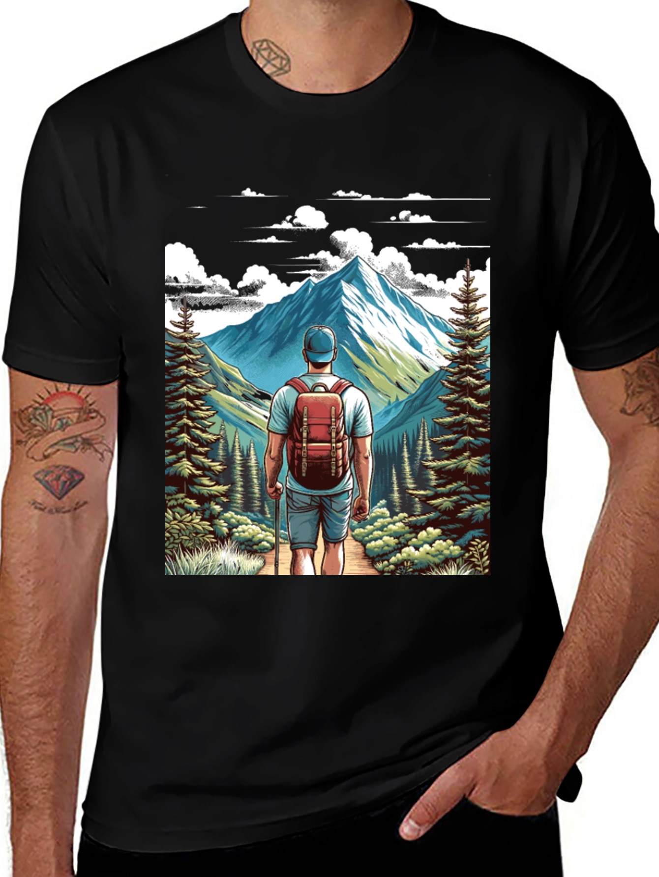 Variant 17 of Hiker Graphic Tee - Adventure Awaits!