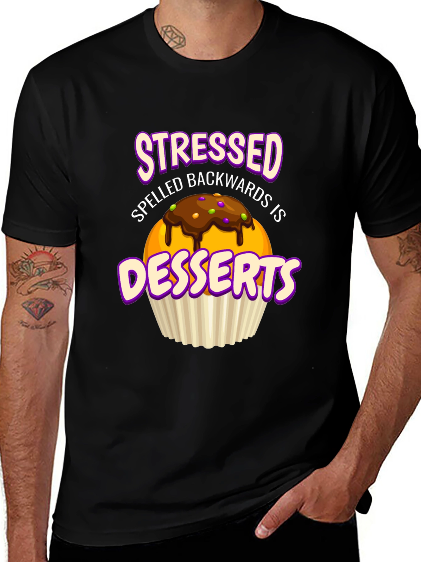 Variant 4 of Stressed Spelled Backwards is Desserts T-Shirt