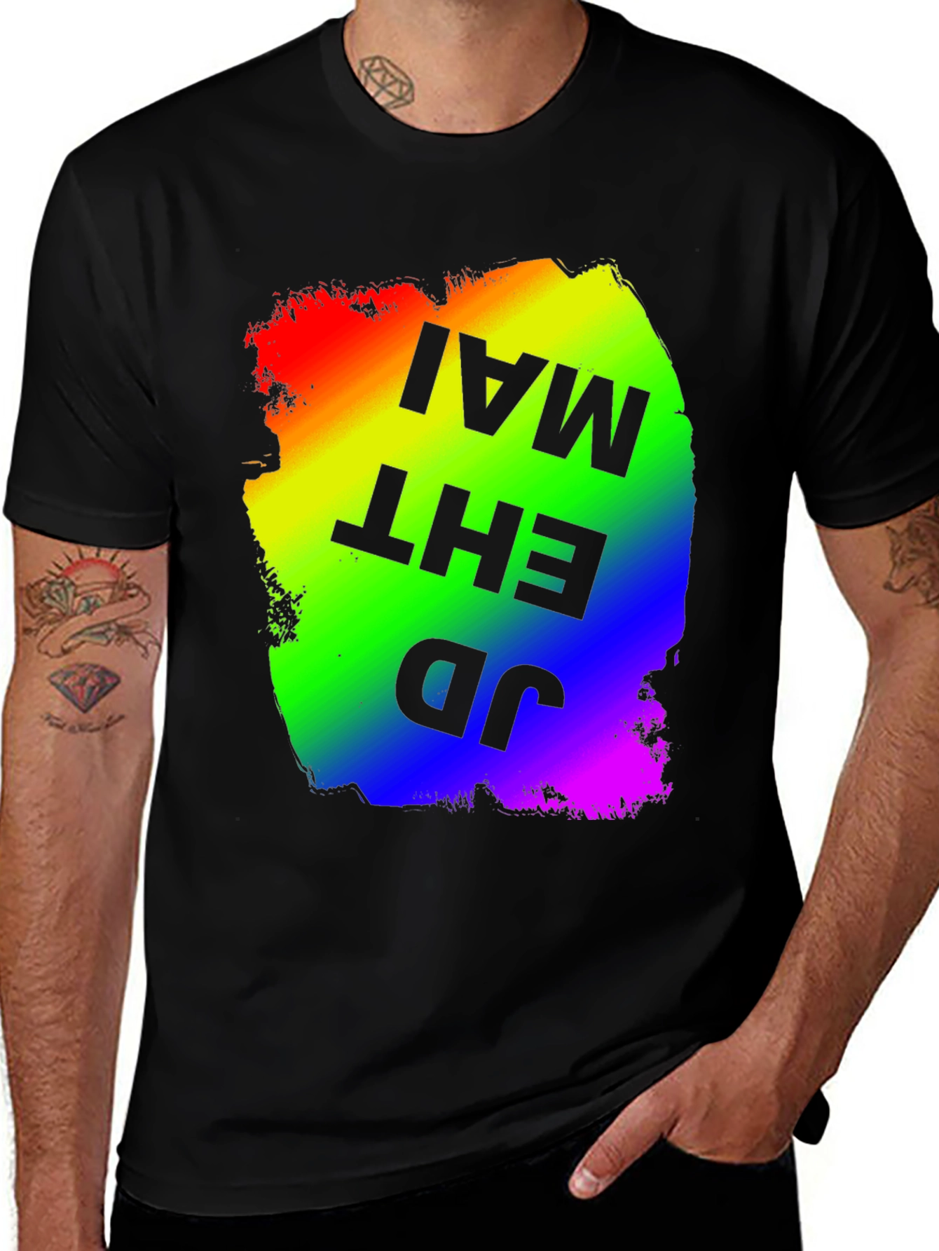 Variant 20 of JD The Mai Rainbow Brushstroke T-Shirt