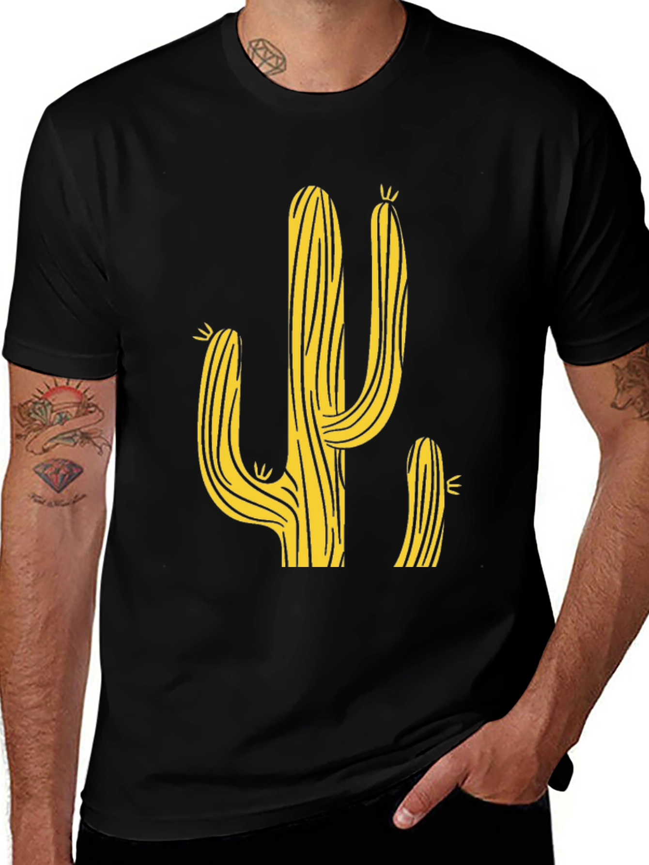 Variant 2 of Cactus Graphic Print Men's T-Shirt
