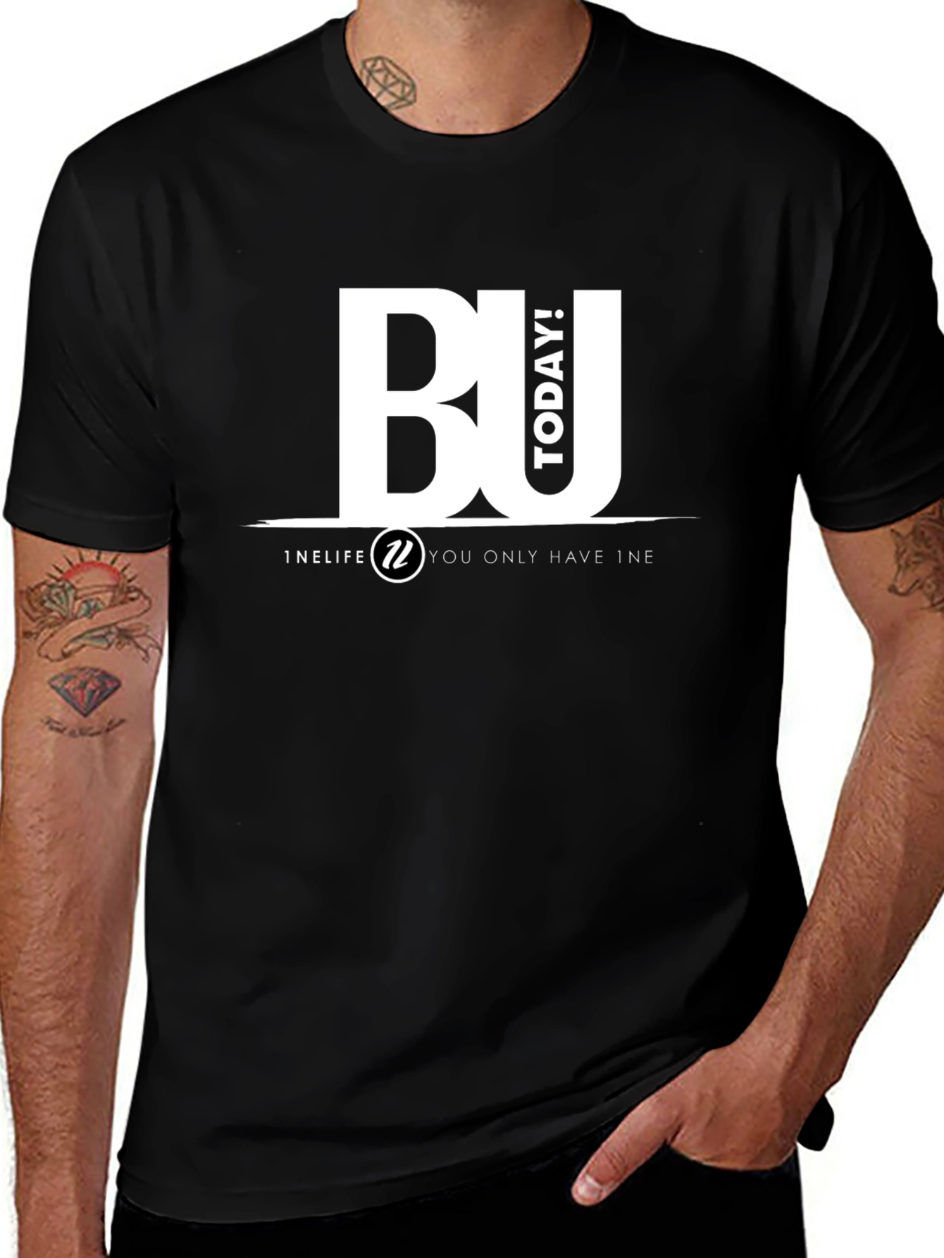 Variant 12 of Be You Today Graphic T-Shirt - Black