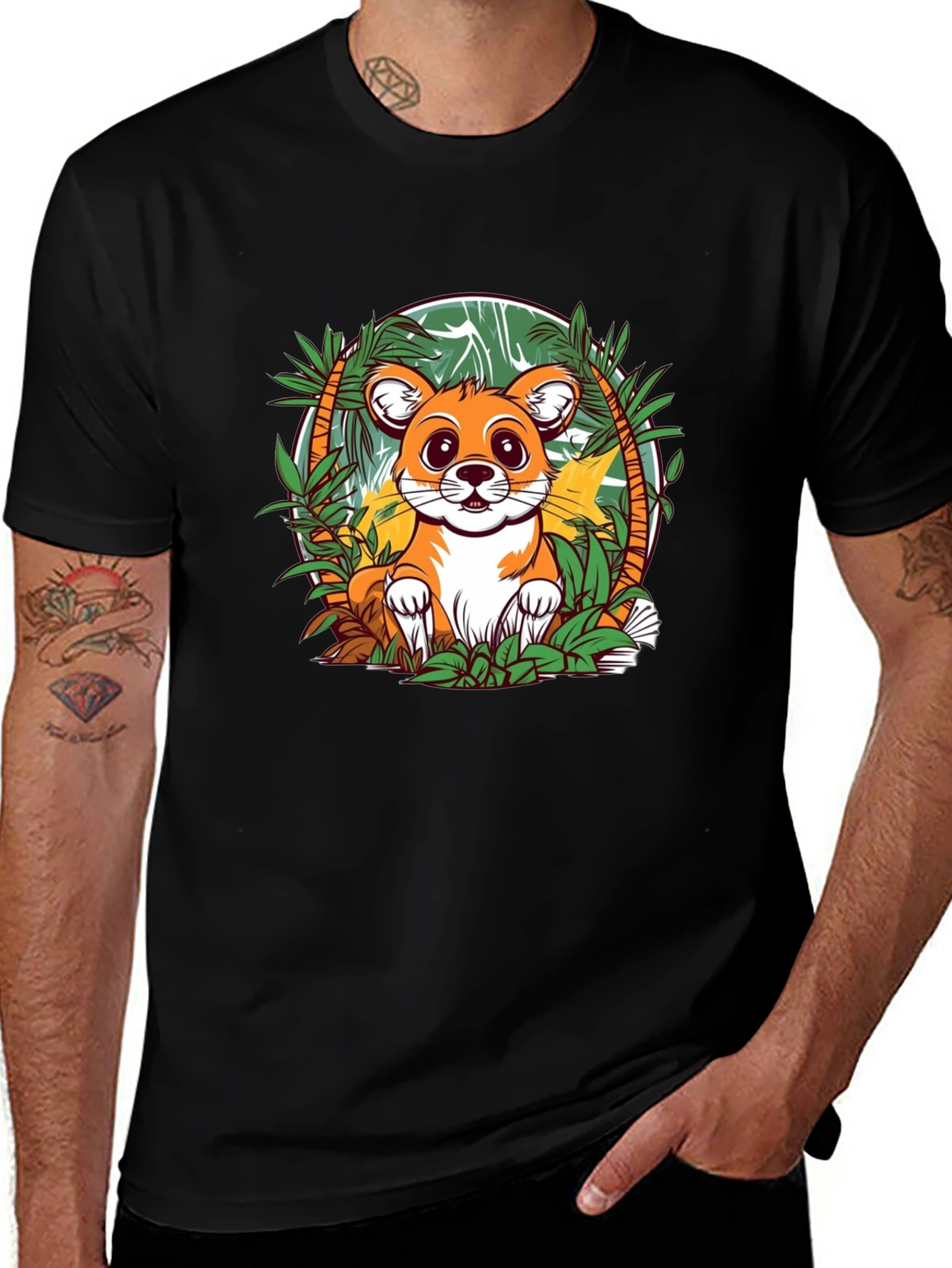 Variant 22 of Cute Fox Graphic Tee - Jungle Adventure