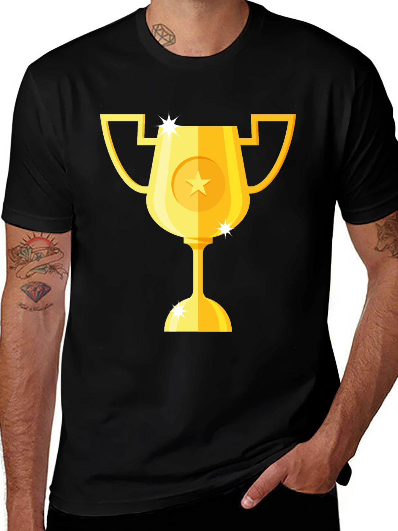 Variant 8 of Golden Trophy Graphic Tee - Winner's Style