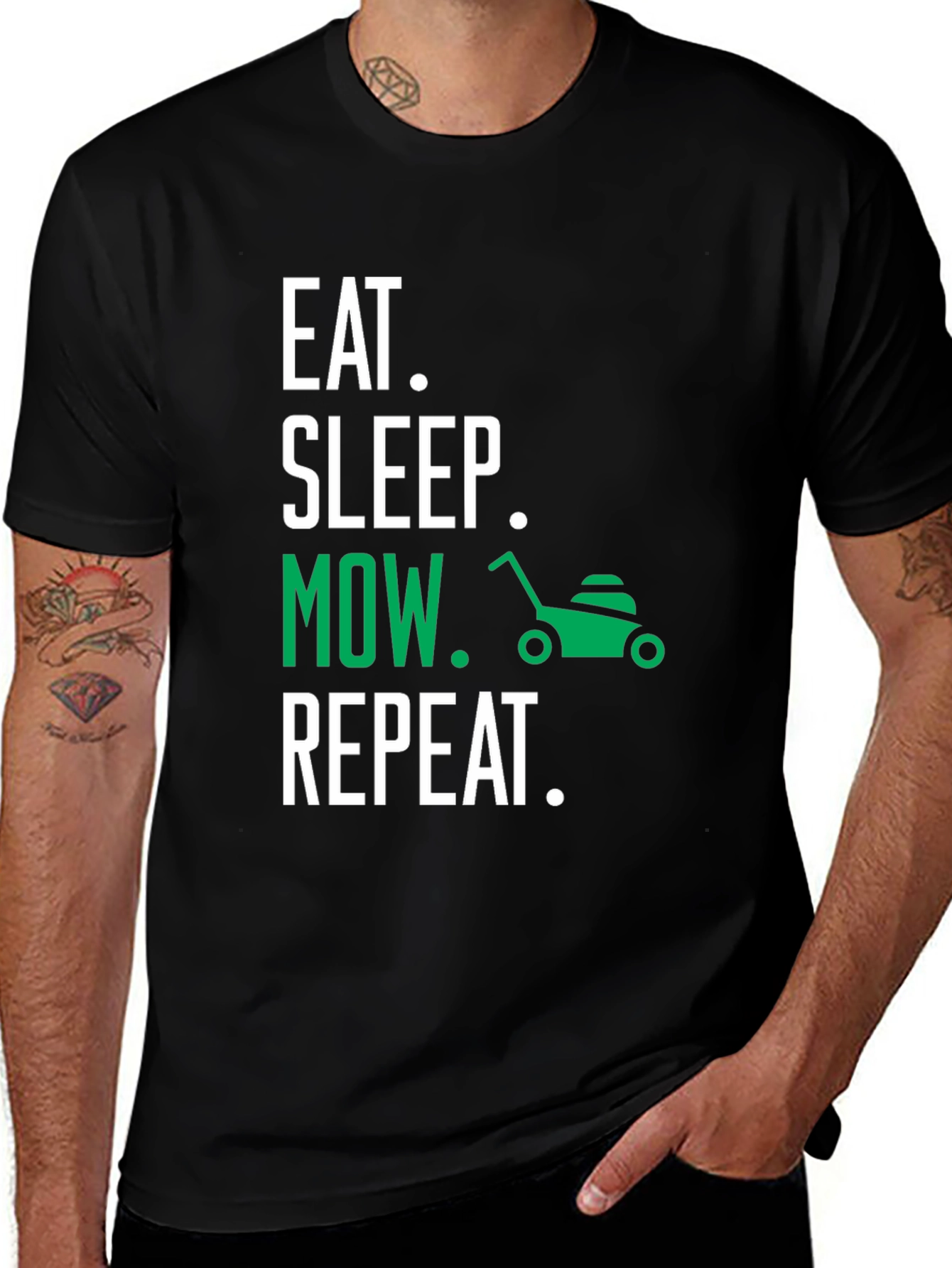 Variant 29 of Eat Sleep Mow Repeat T-Shirt - Lawn Mowing Humor