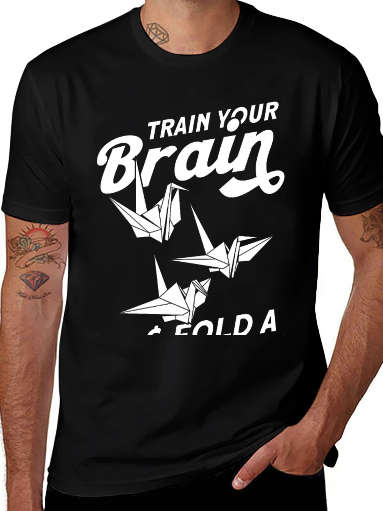 Variant 11 of Train Your Brain - Fold a Crane T-Shirt