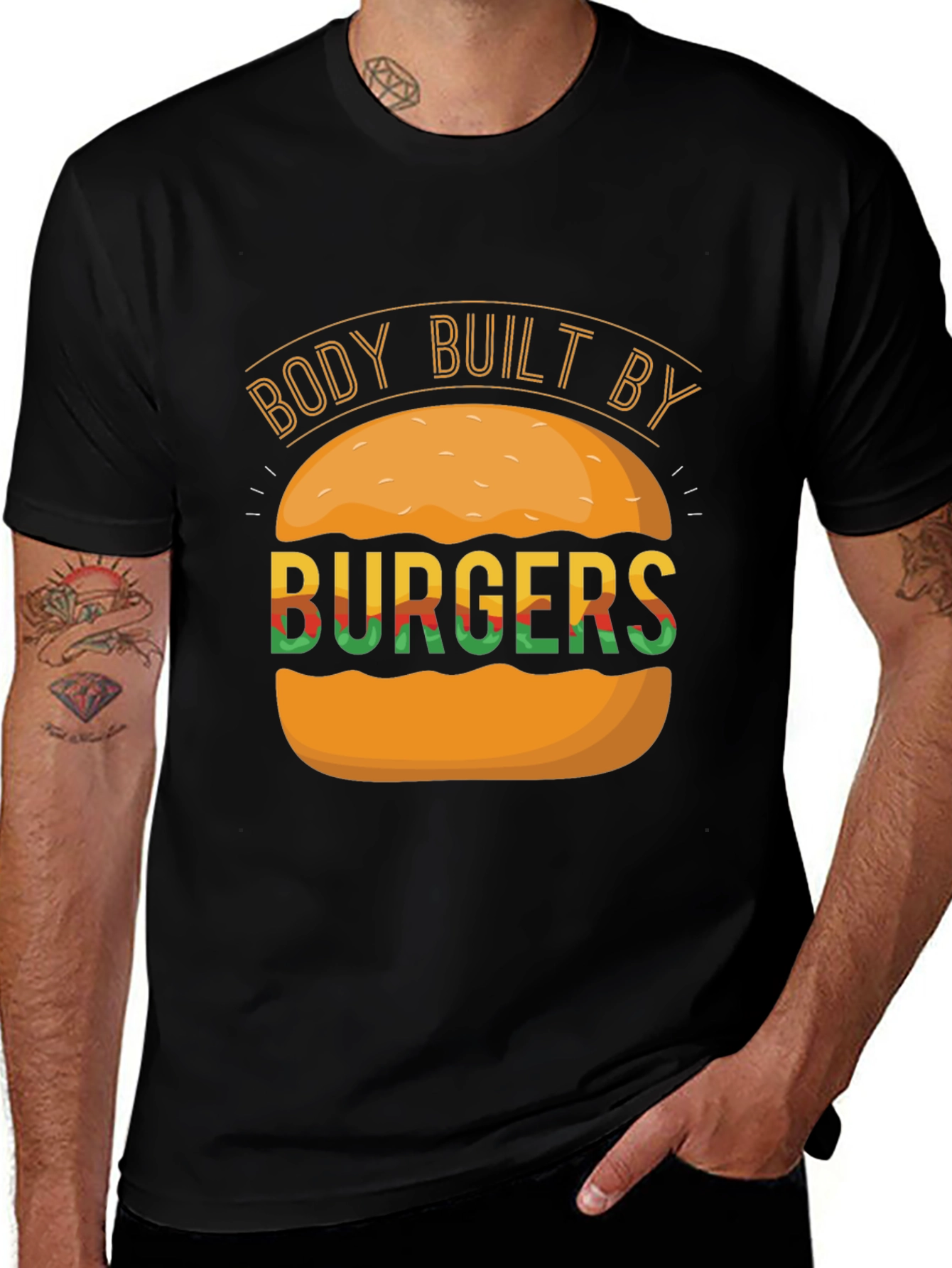 Variant 2 of Body Built By Burgers Graphic Tee