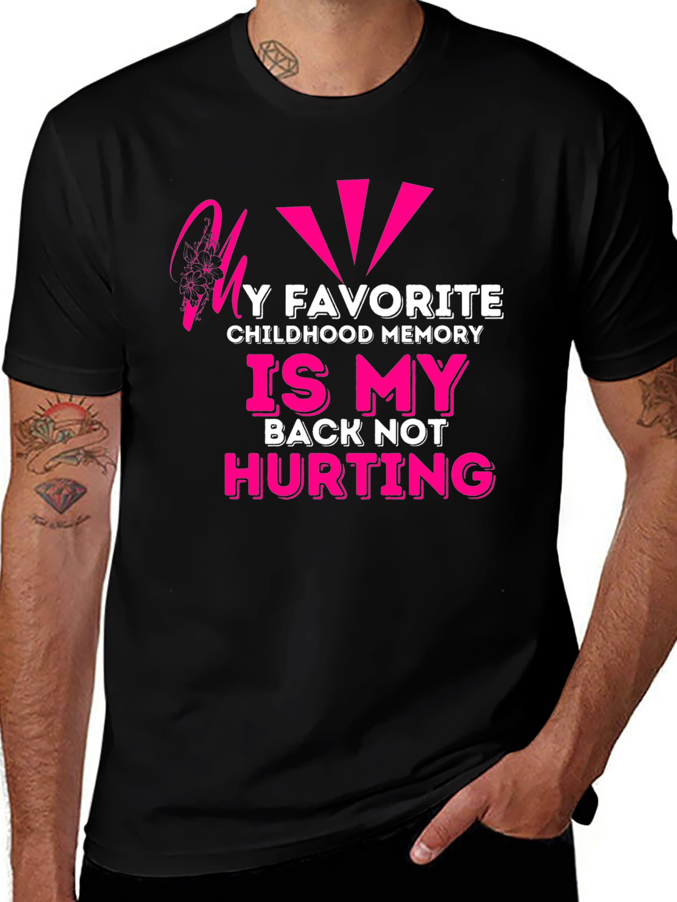 Variant 22 of Funny Back Pain Relief T-Shirt - My Favorite Childhood Memory