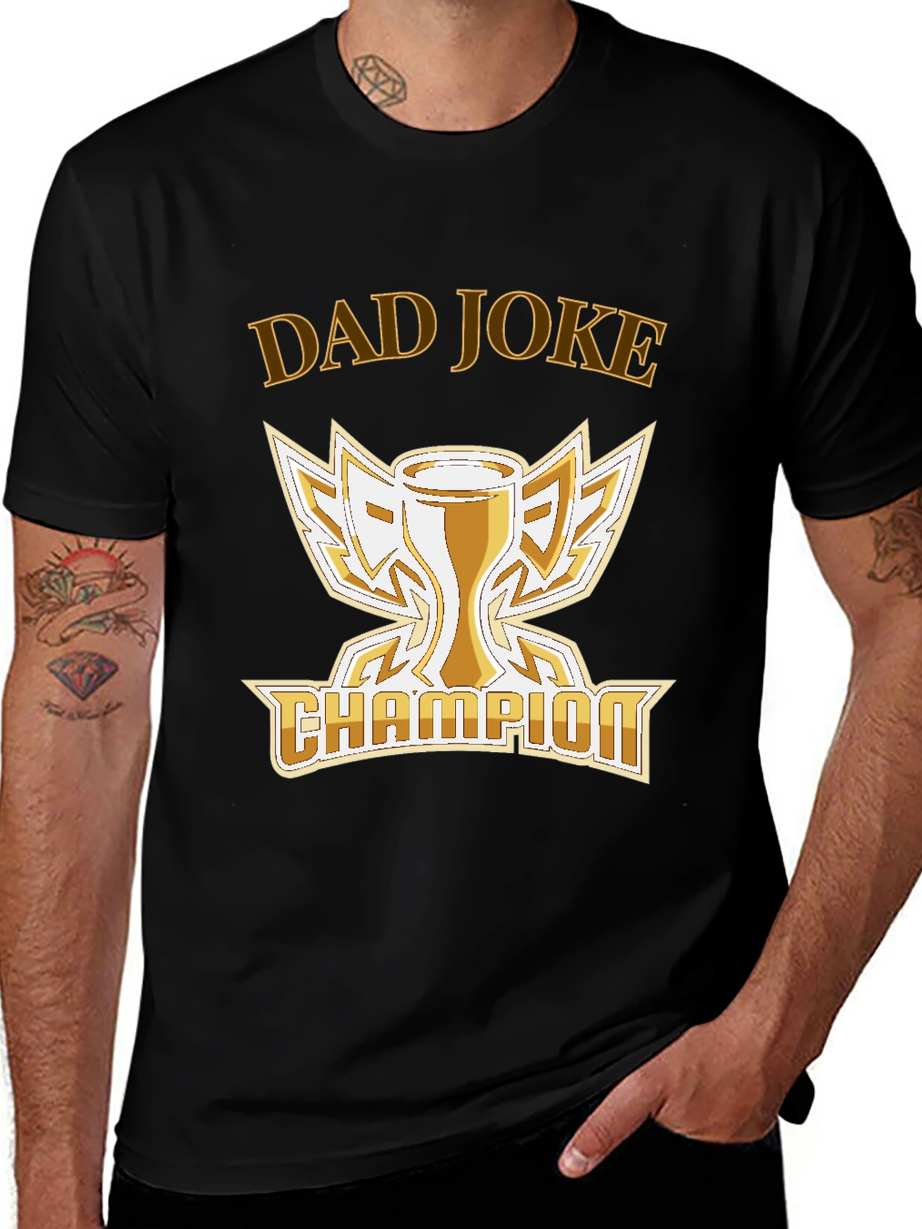 Variant 11 of Dad Joke Champion T-Shirt -  Humorous Trophy Tee