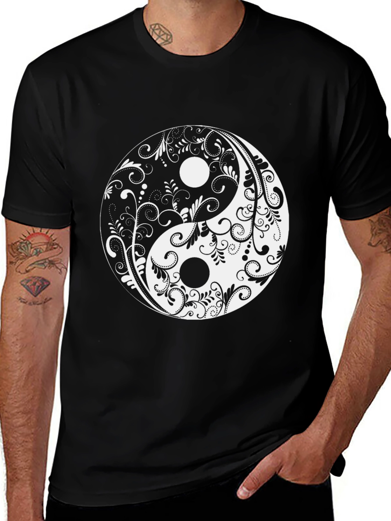Variant 28 of Yin Yang Black T-Shirt