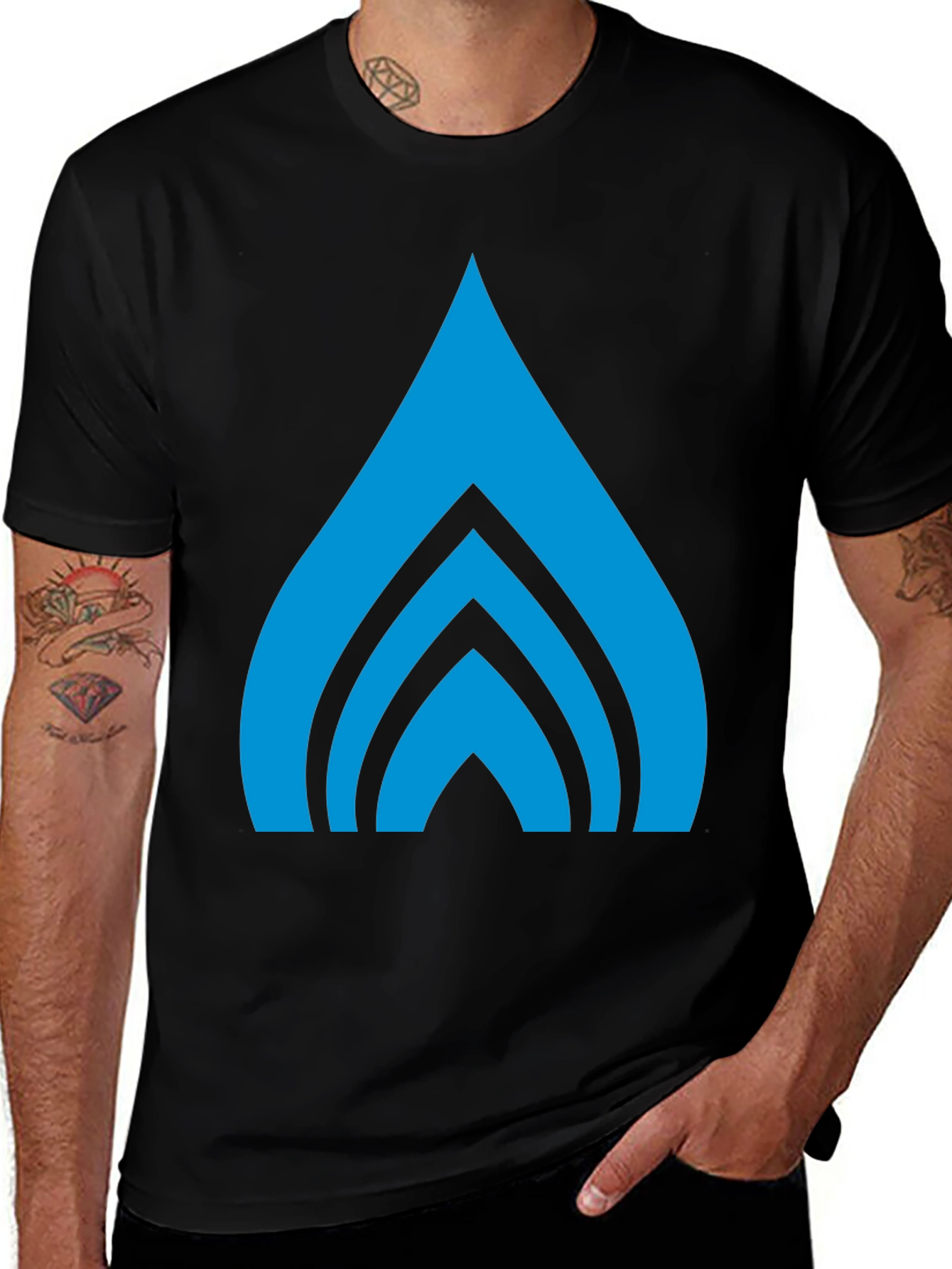 Variant 12 of Abstract Graphic Tee - Bold Blue Design
