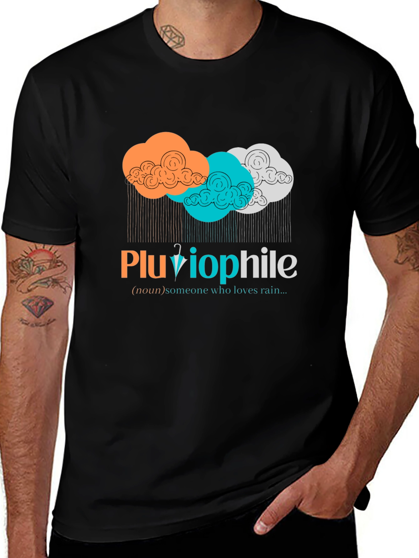 Pluviophile Graphic Tee - Loves the Rain!