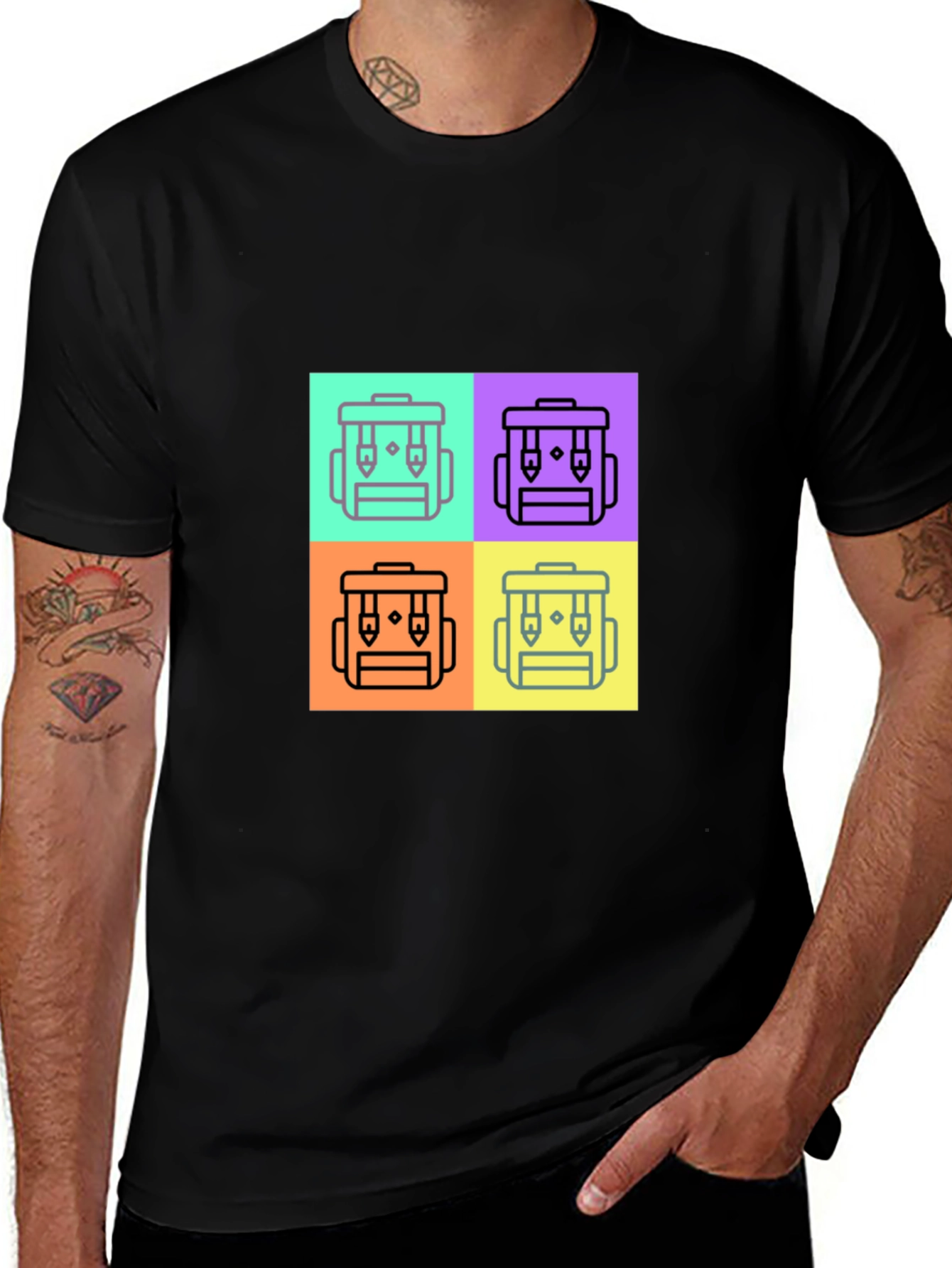 Variant 22 of Funky Backpack Icon T-Shirt