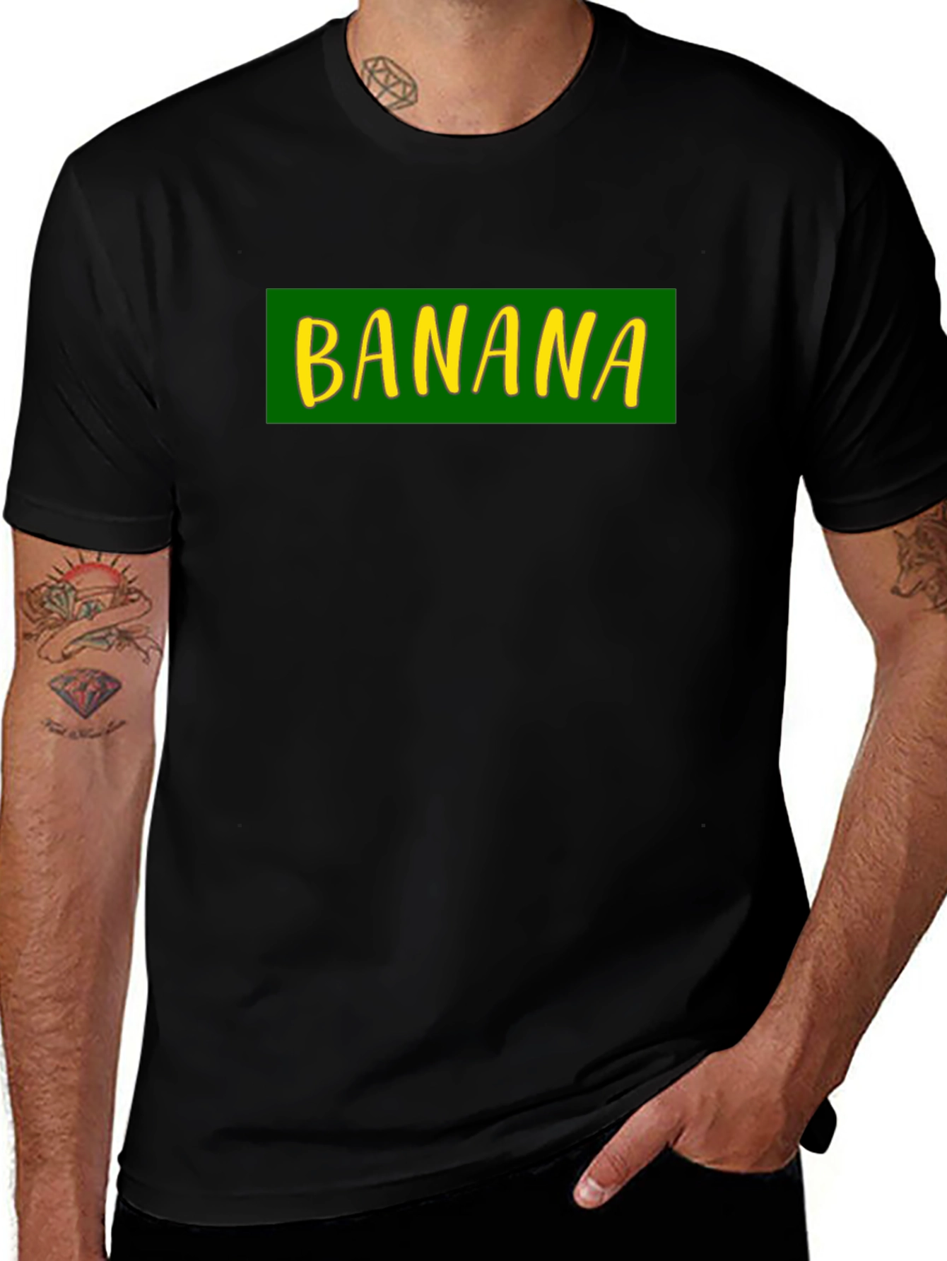 Variant 28 of Banana Graphic Black T-Shirt