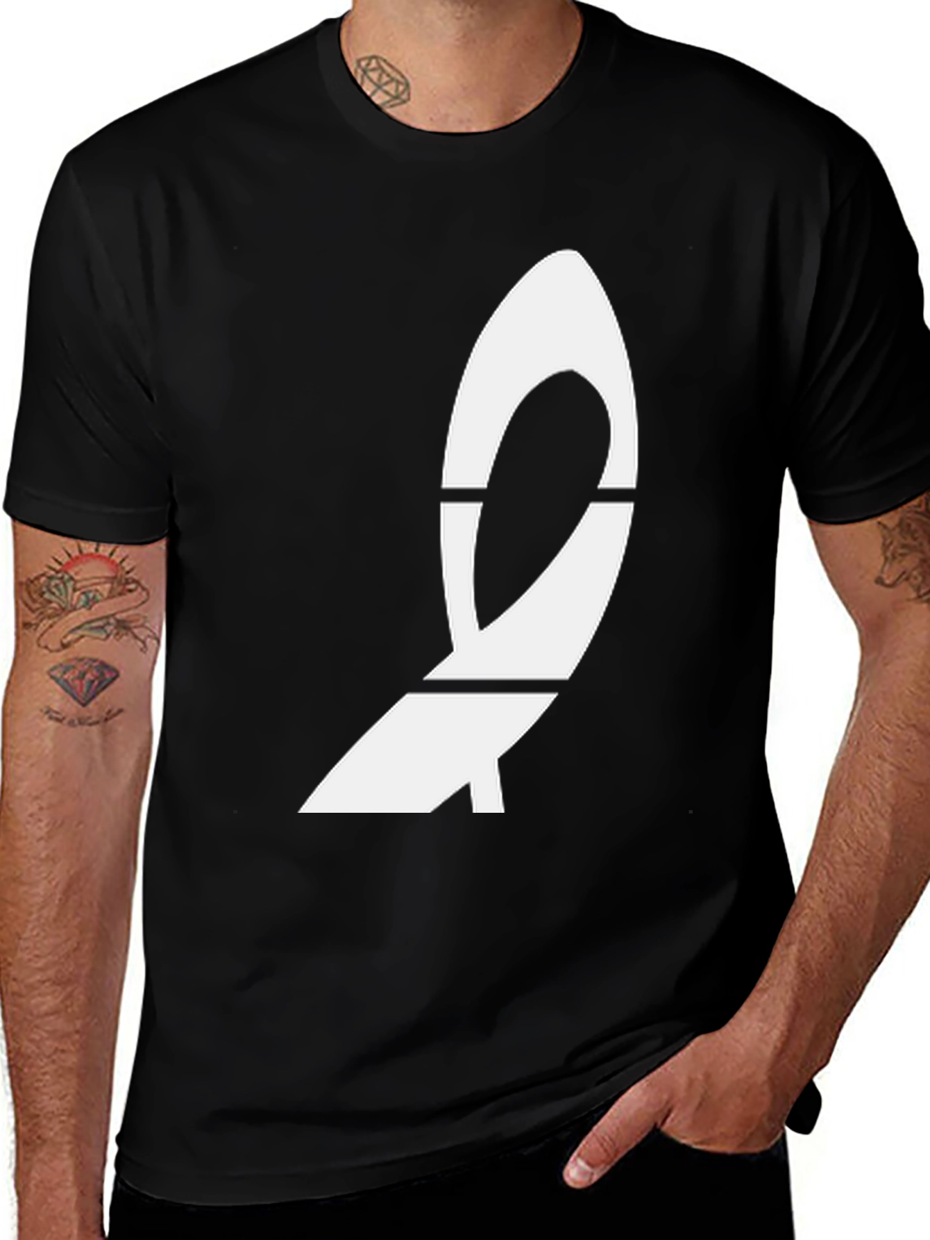Variant 23 of Modern Graphic Black T-Shirt