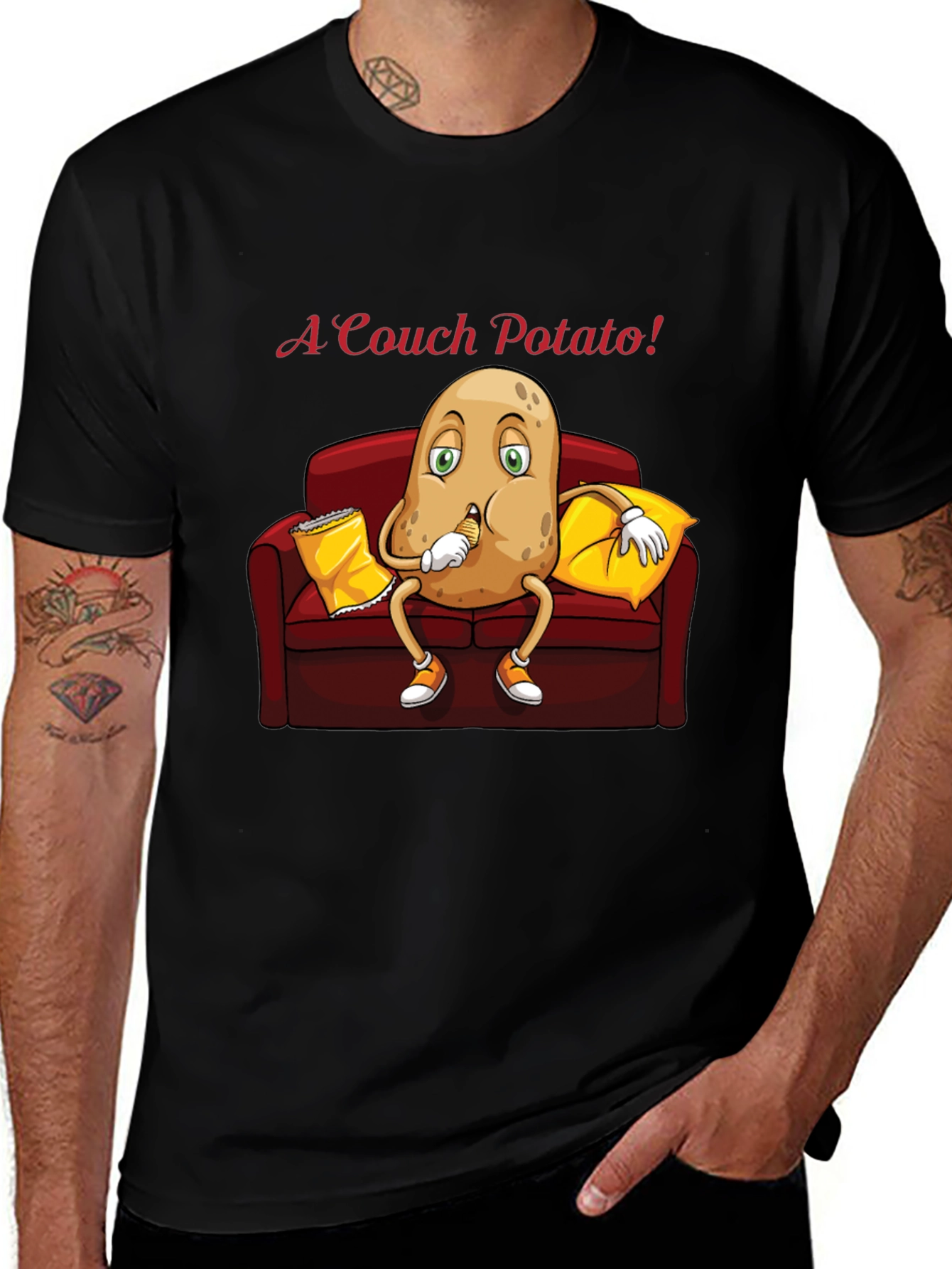 Variant 26 of Couch Potato T-Shirt - Funny Cartoon Graphic Tee