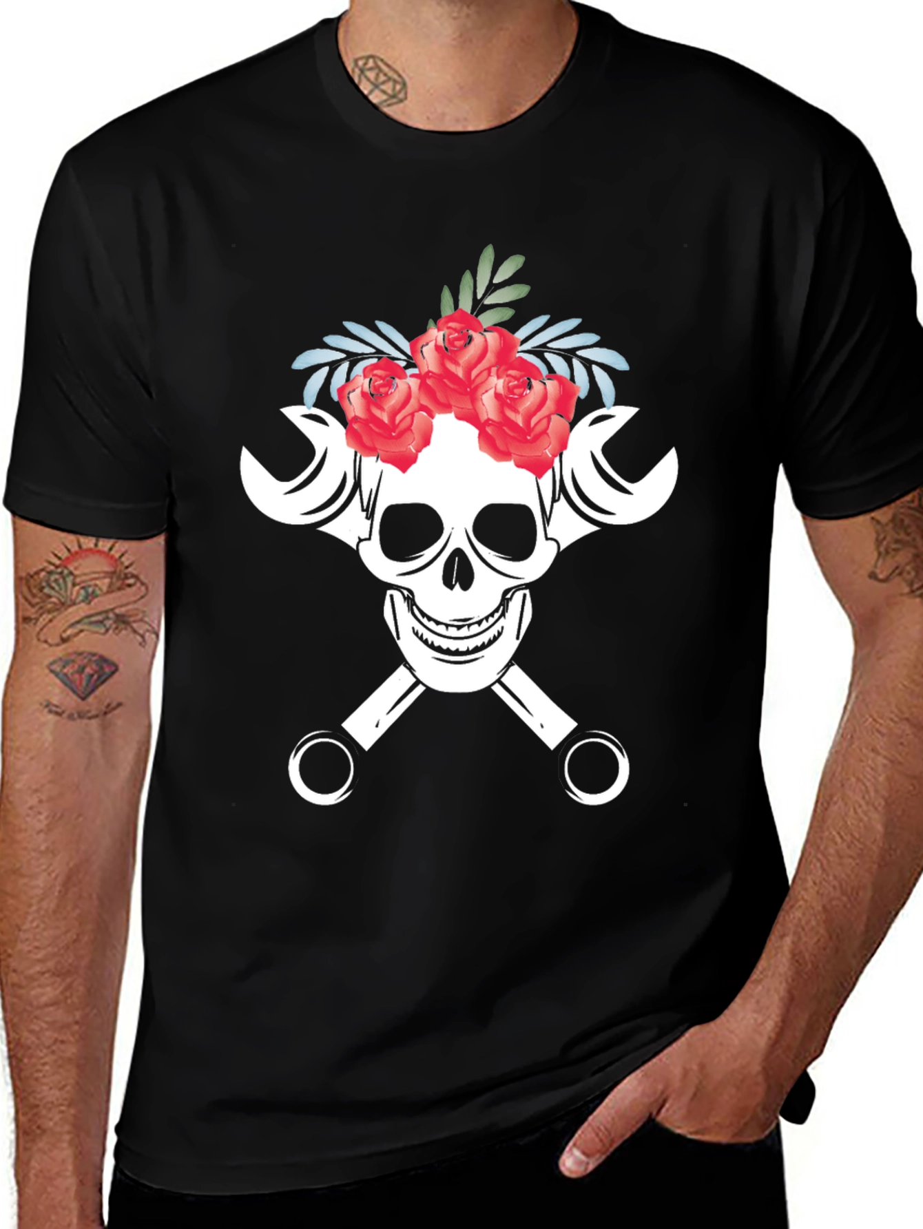 Variant 25 of Skull & Wrenches Graphic Tee