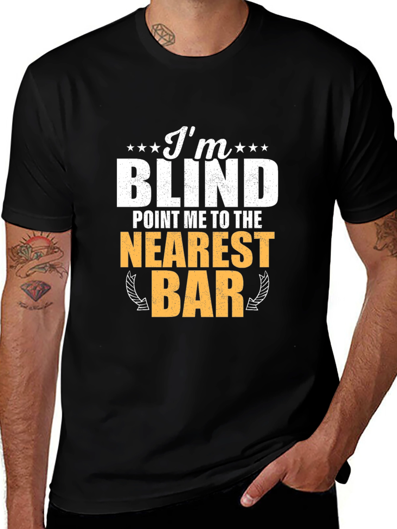 Variant 23 of I'm Blind T-Shirt Funny Bar Drinking Tee