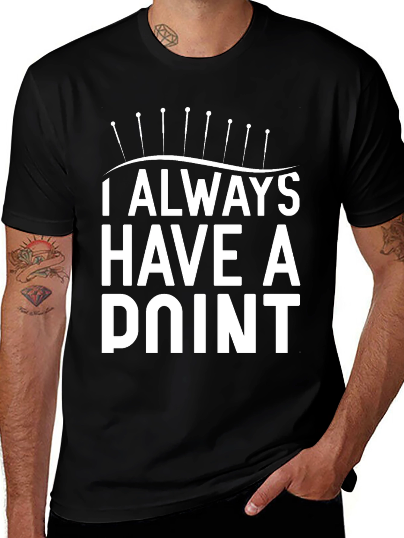 Variant 8 of Always Have A Point Black Graphic T-Shirt