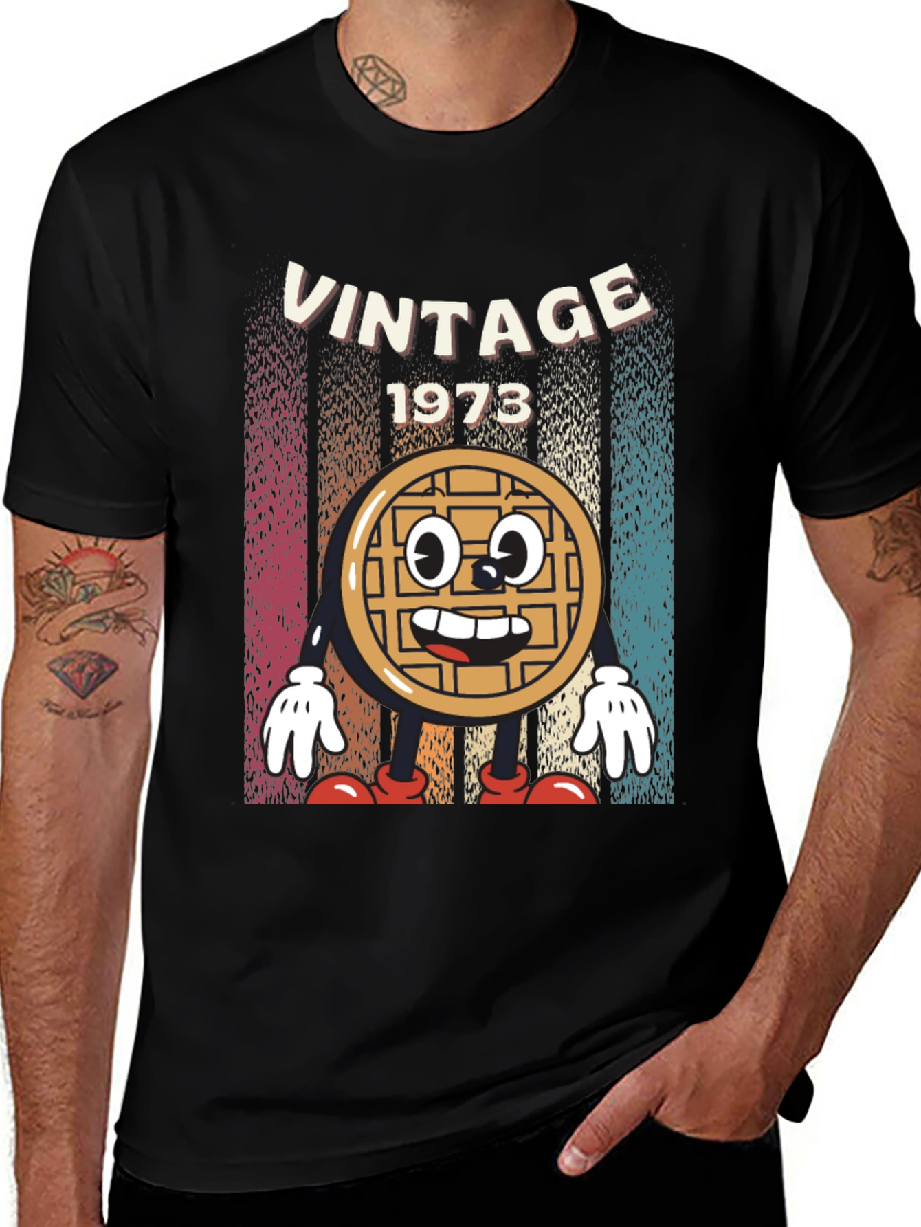 Variant 30 of Vintage 1973 Waffle Graphic T-Shirt