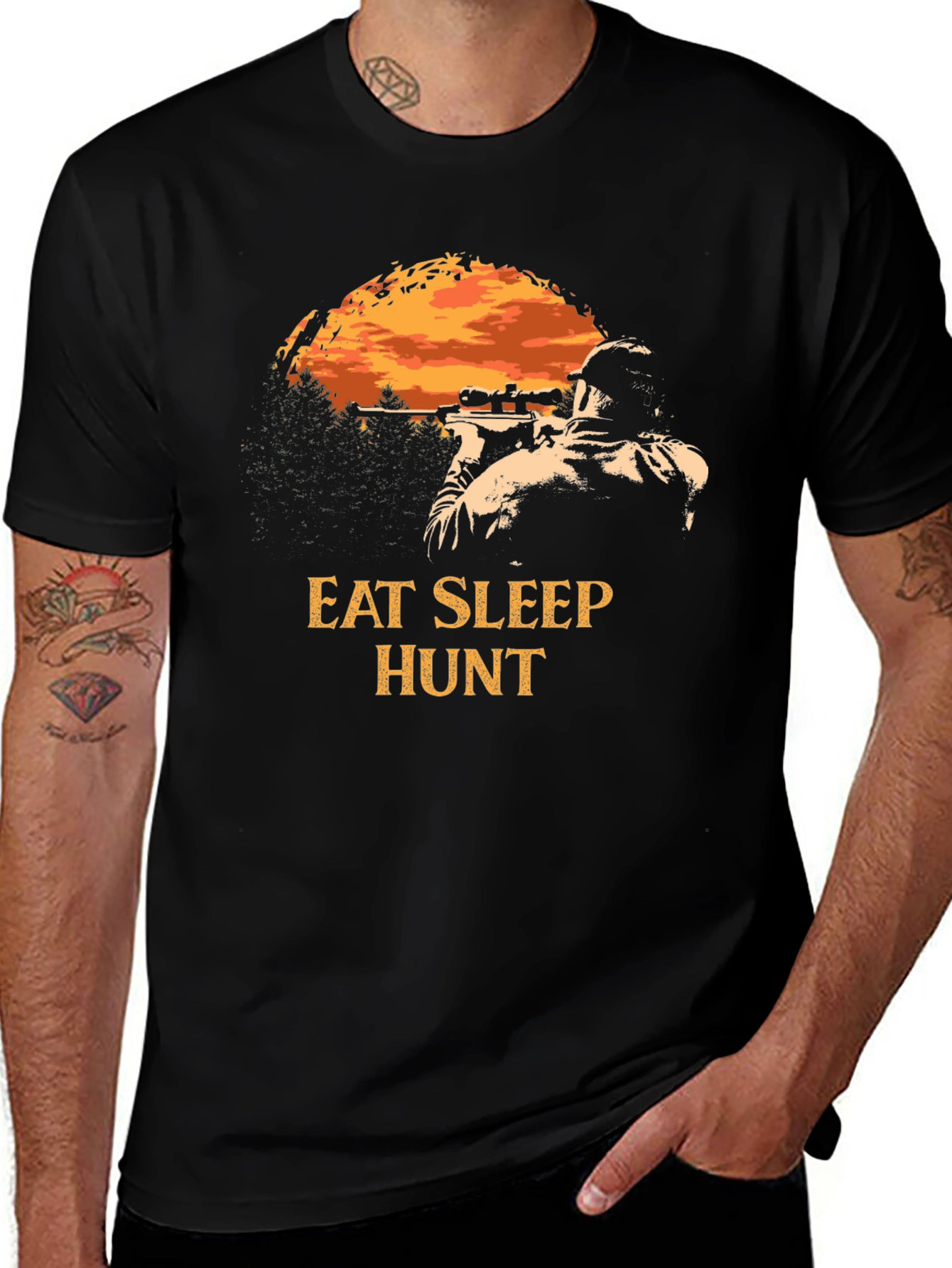 Eat Sleep Hunt Graphic T-Shirt - Men's Hunting Apparel