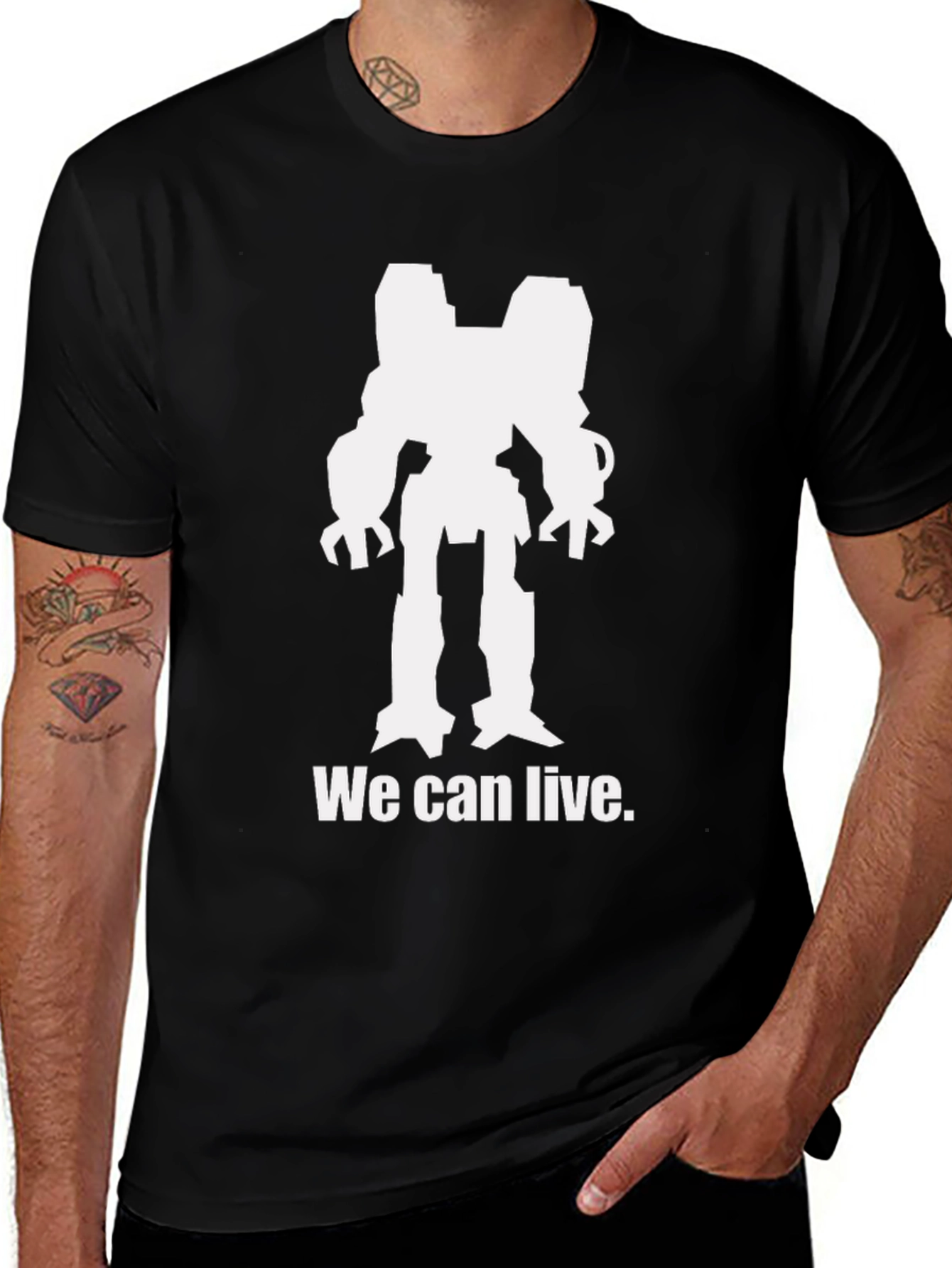 Variant 14 of Mech Warrior T-Shirt - We Can Live