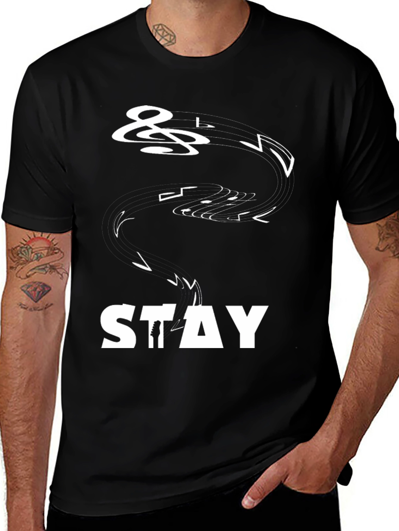 Variant 22 of Stylish Music T-Shirt: Stay in Tune!