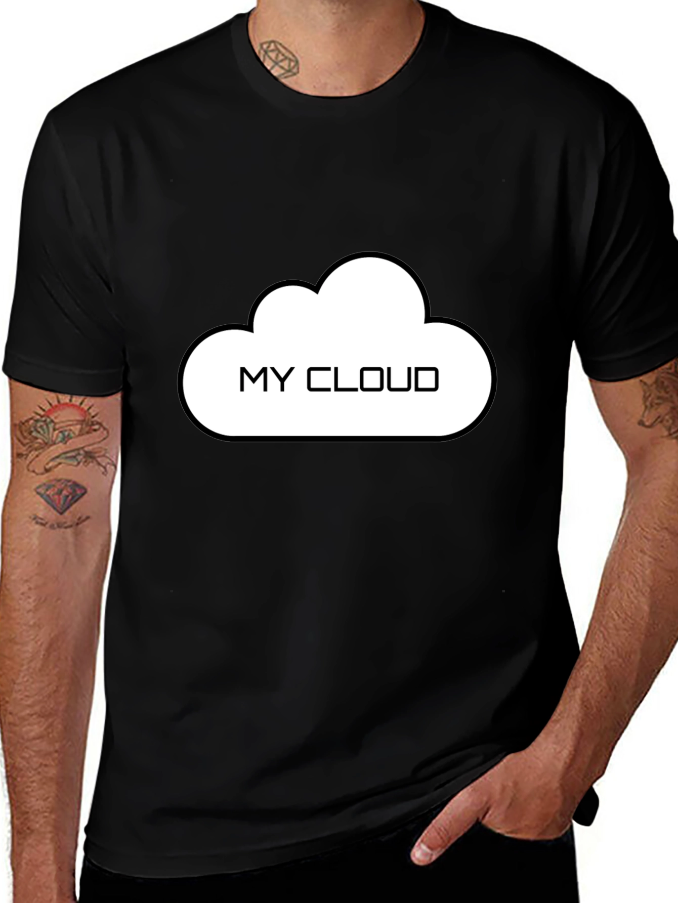 Variant 23 of My Cloud T-Shirt - Black Cotton Tee