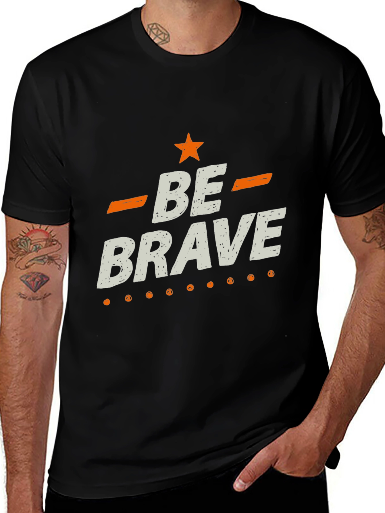 Variant 7 of Be Brave Graphic Tee - Stylish Inspirational T-Shirt