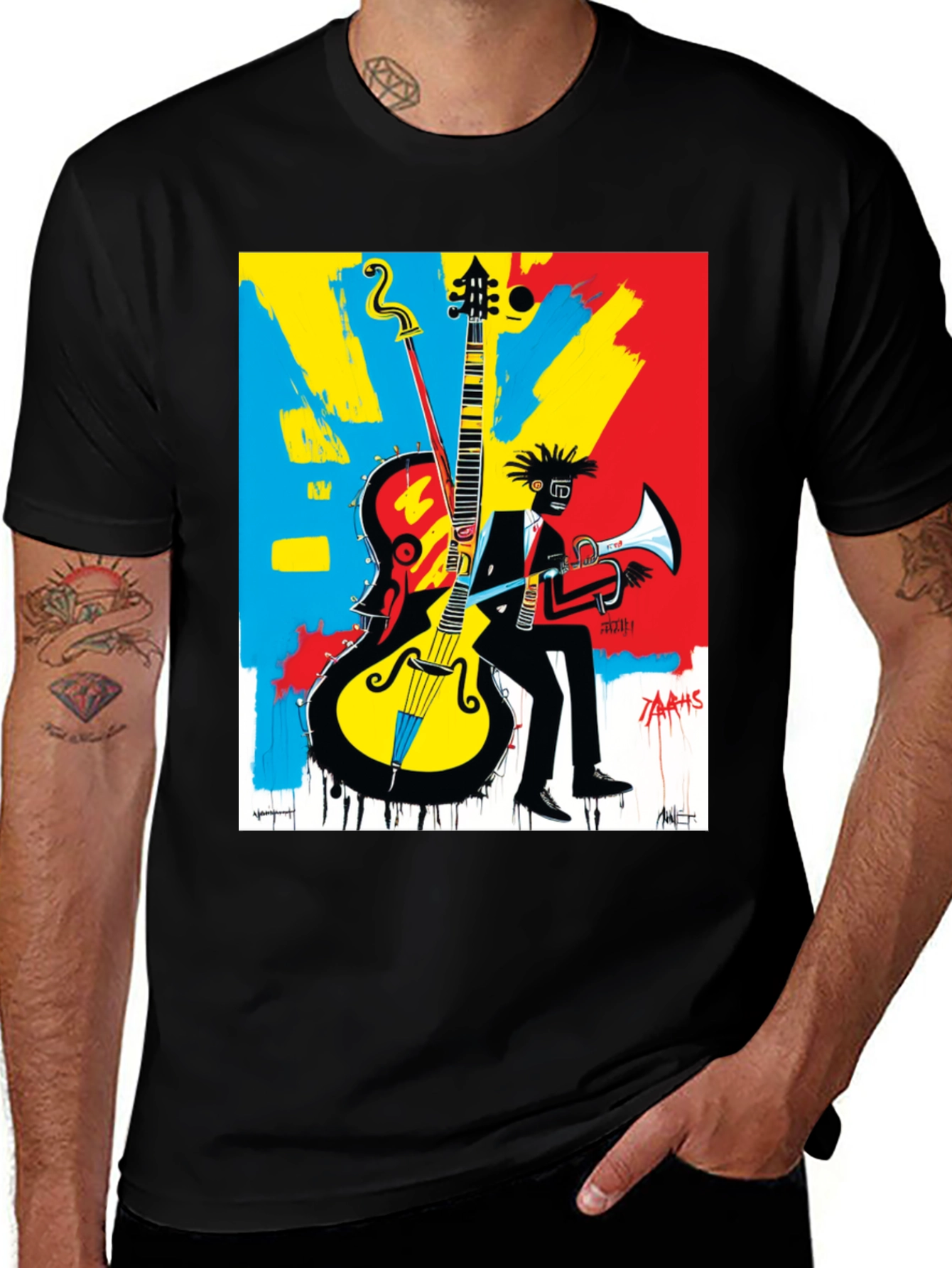 Variant 17 of Jazz Musician Graphic Tee