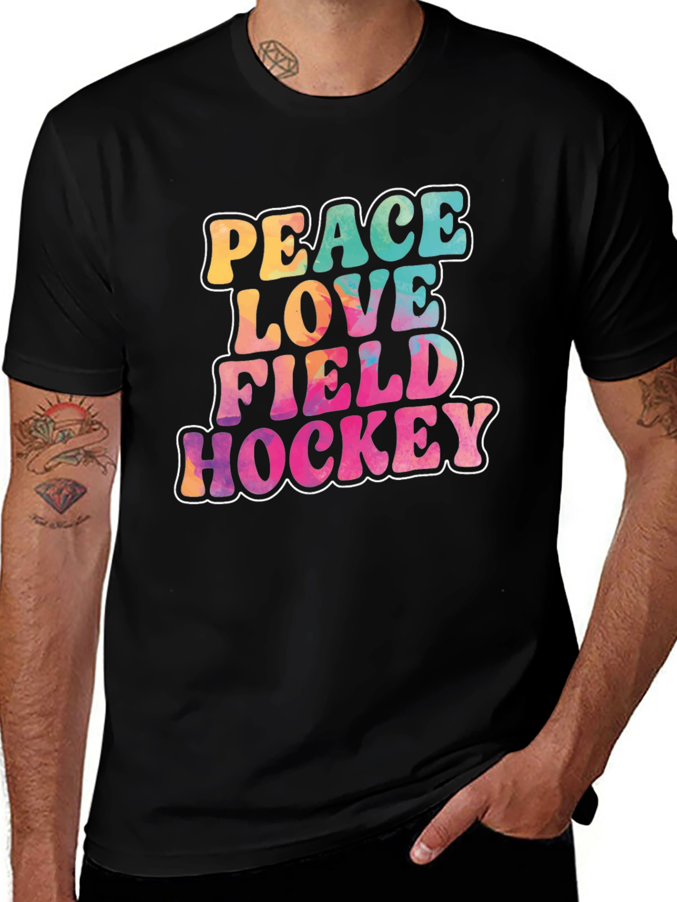 Variant 9 of Peace Love Field Hockey T-Shirt