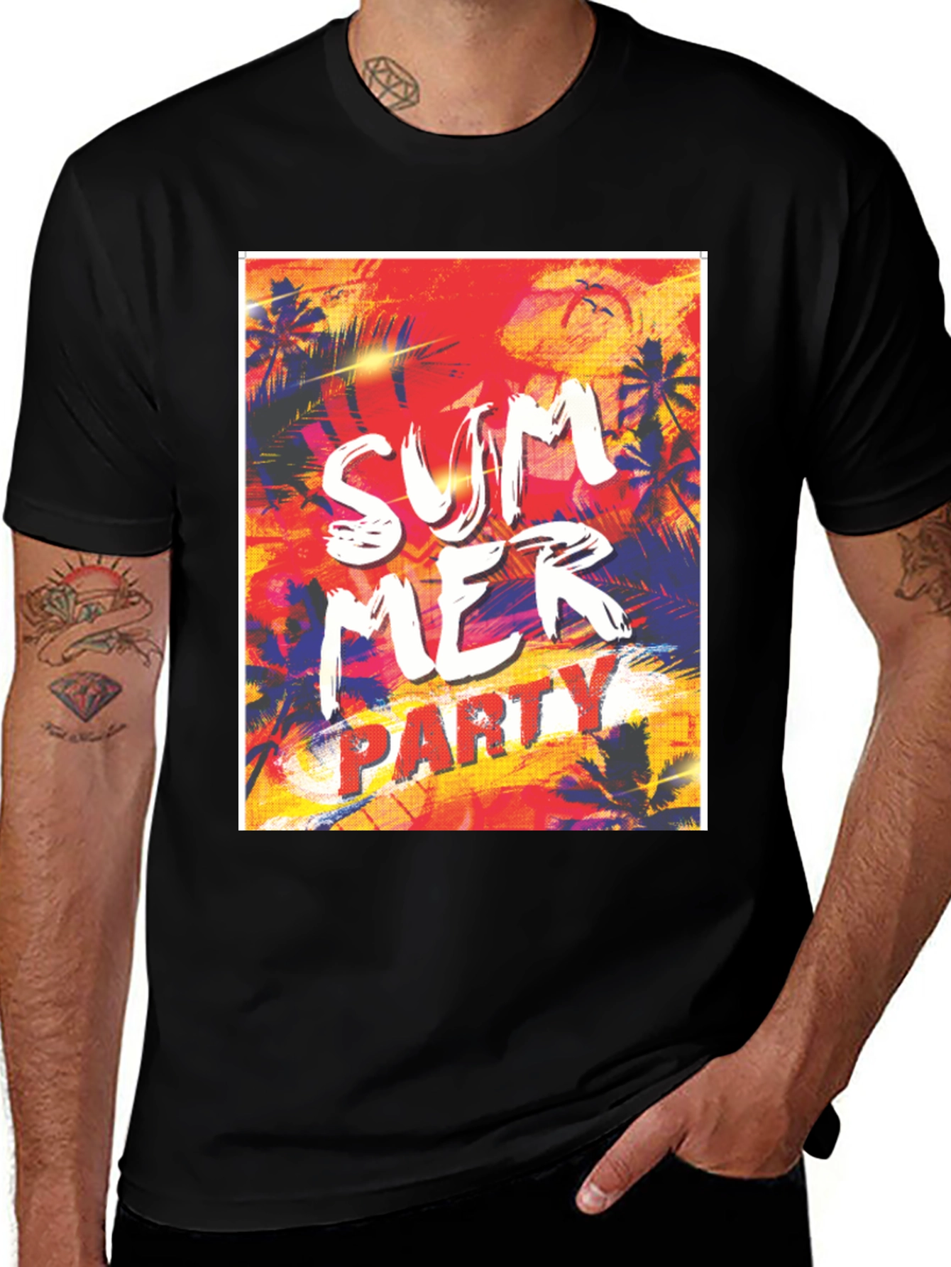 Summer Party Graphic Tee - Tropical Vibe T-Shirt