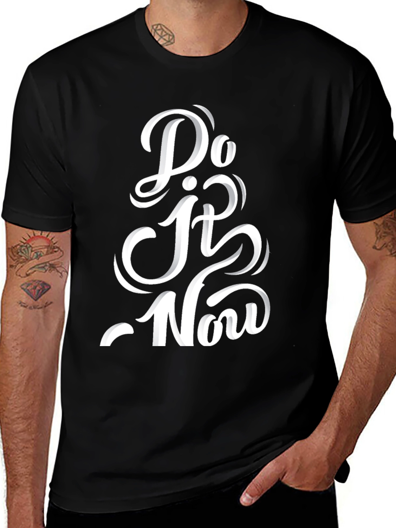 Variant 29 of Do It Now Graphic Tee - Black Casual Shirt